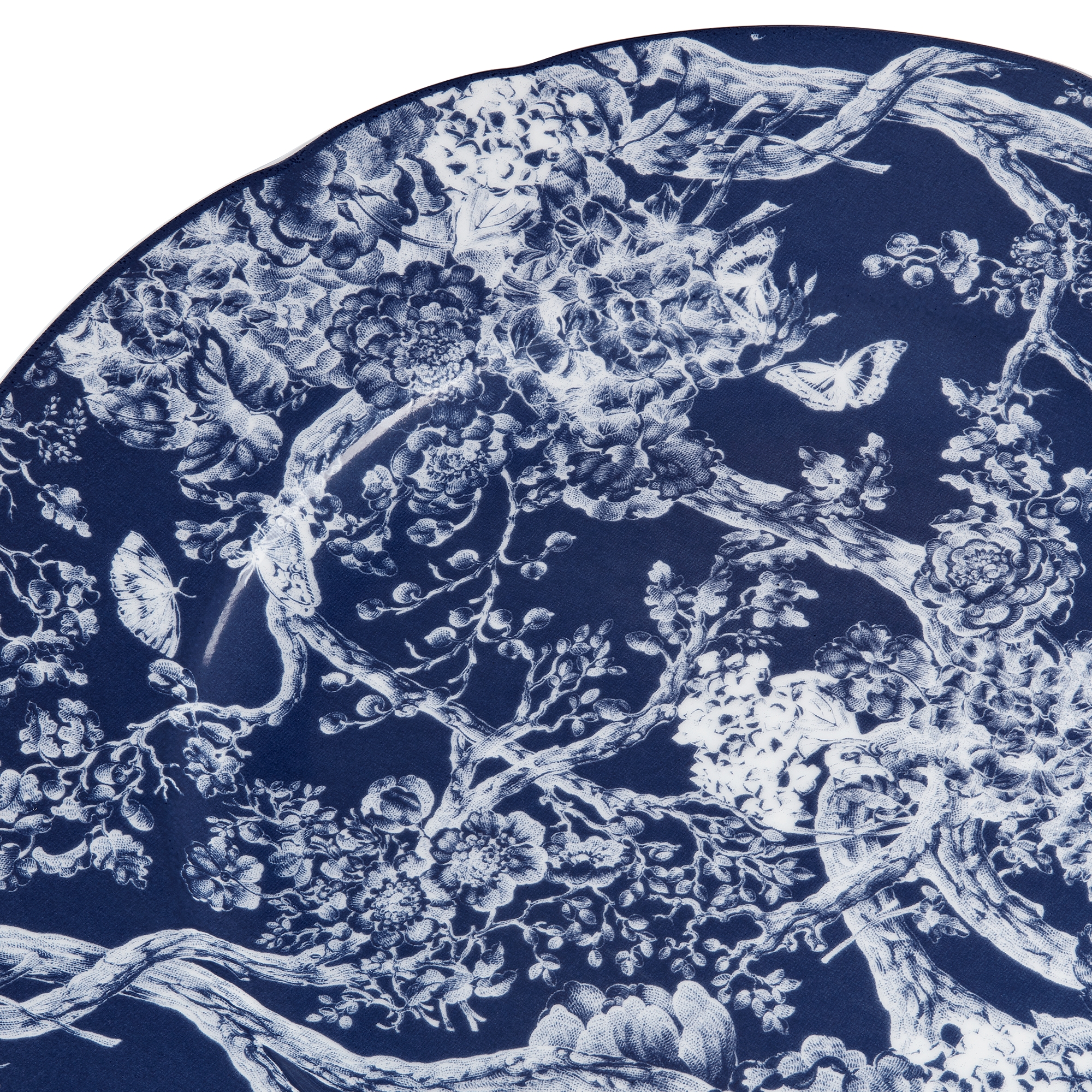 Assiette à dessert Toile de Jouy, bleu E09