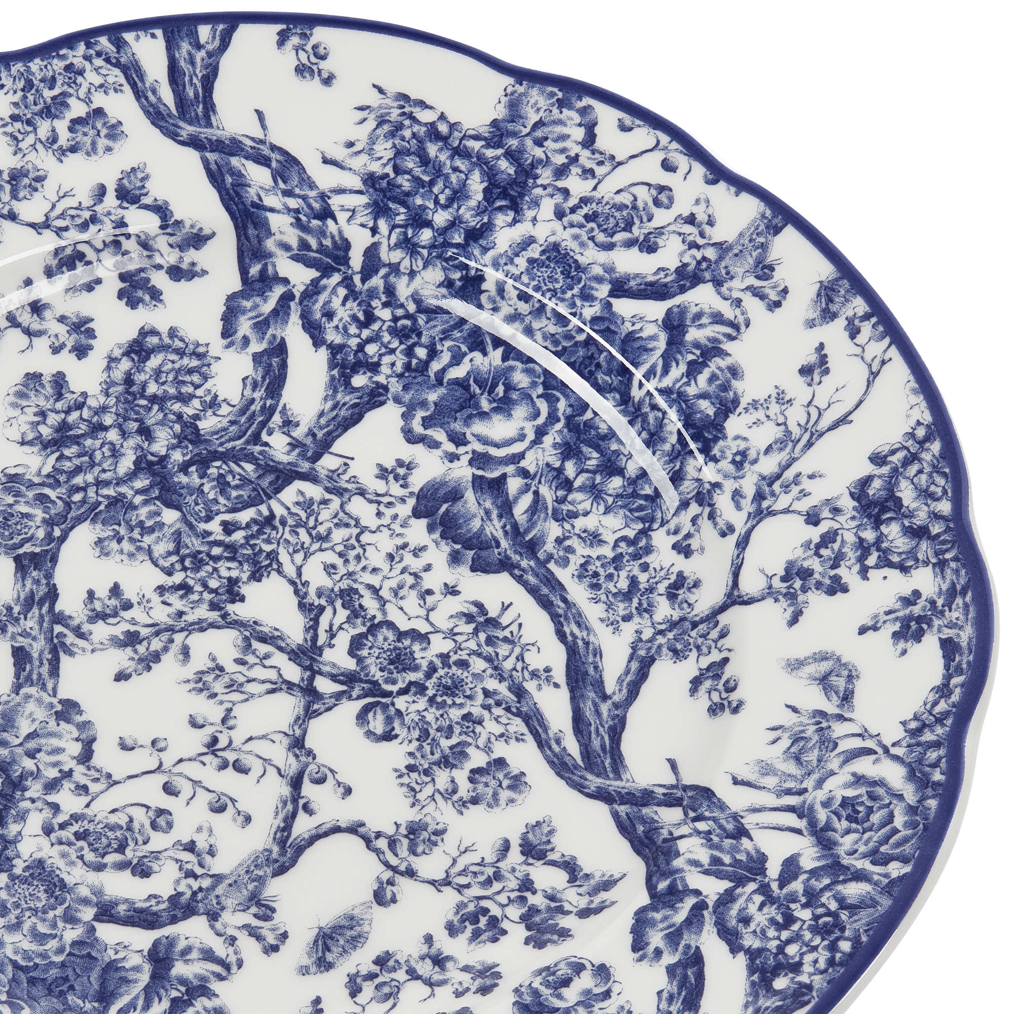 Bijbord Blauw Toile de Jouy-motief E09