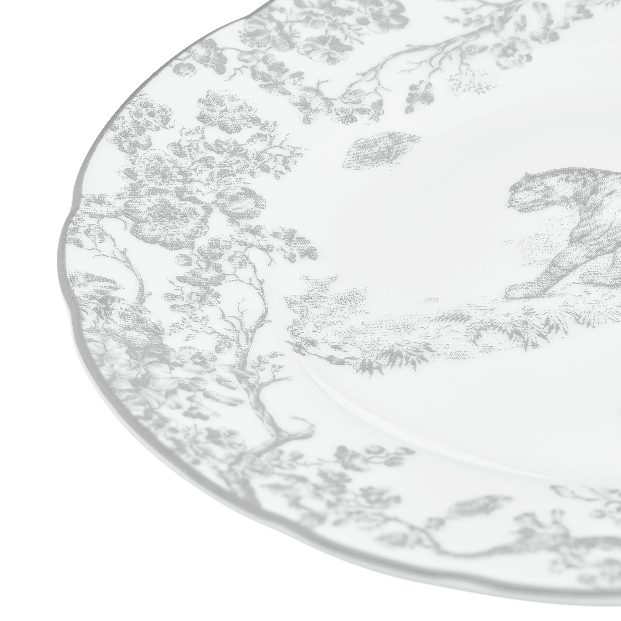 甜品碟 灰色 Toile de Jouy 老虎 E09