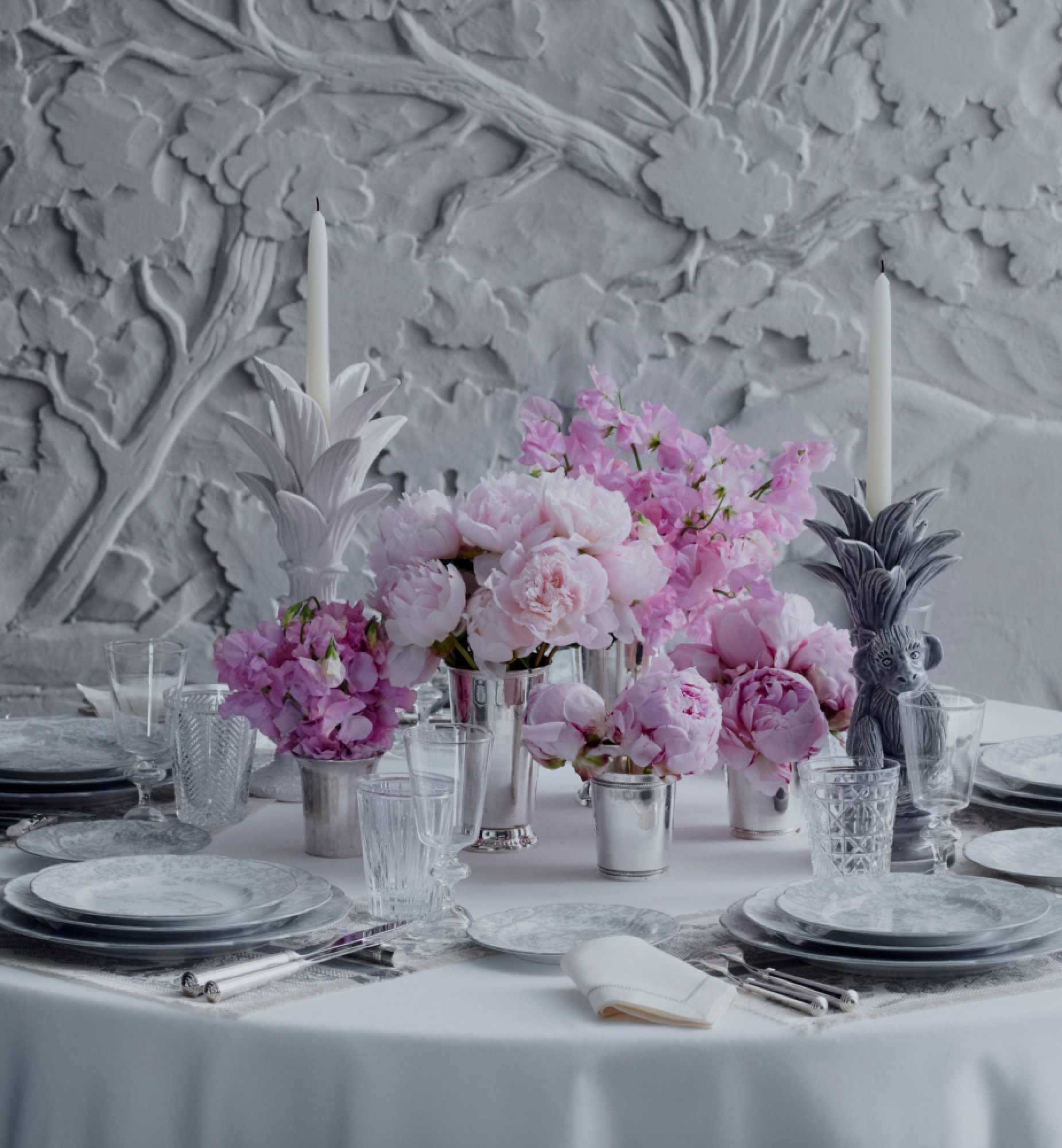 甜品碟 灰色 Toile de Jouy 老虎 E13