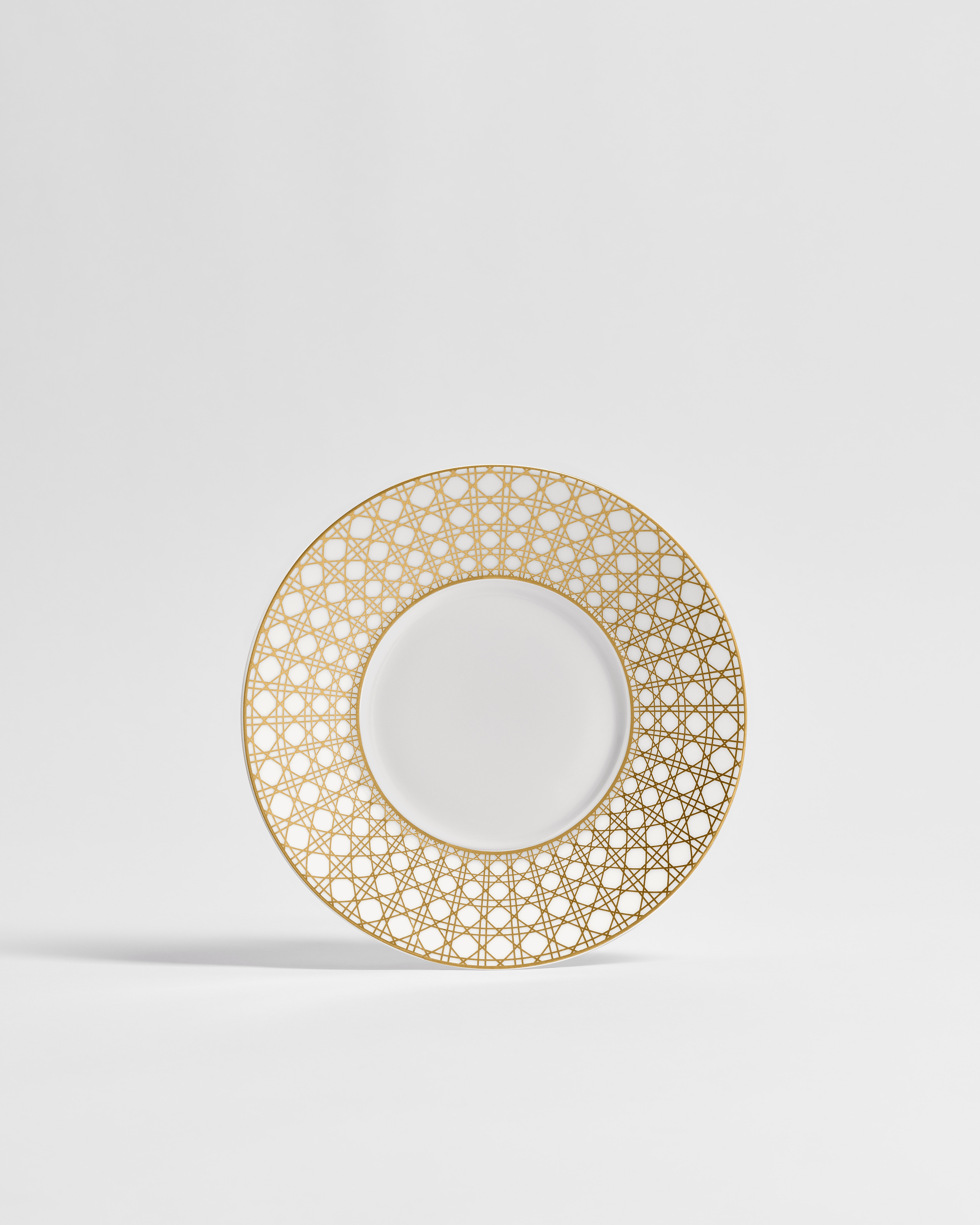 Piattino da colazione Montaigne Cannage color oro E01