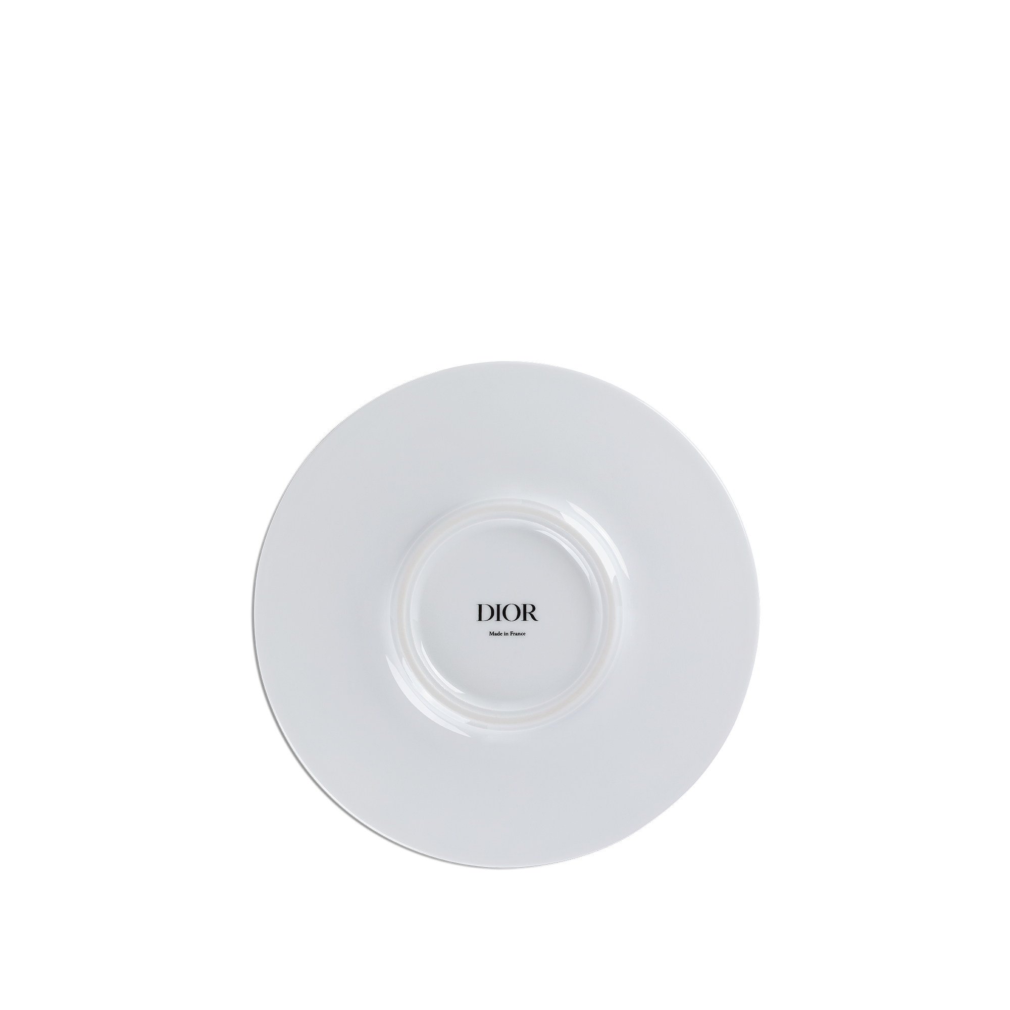 Tea Saucer White Limoges Porcelain with Multicolor Dior Cabinet de la Mer Motif E08