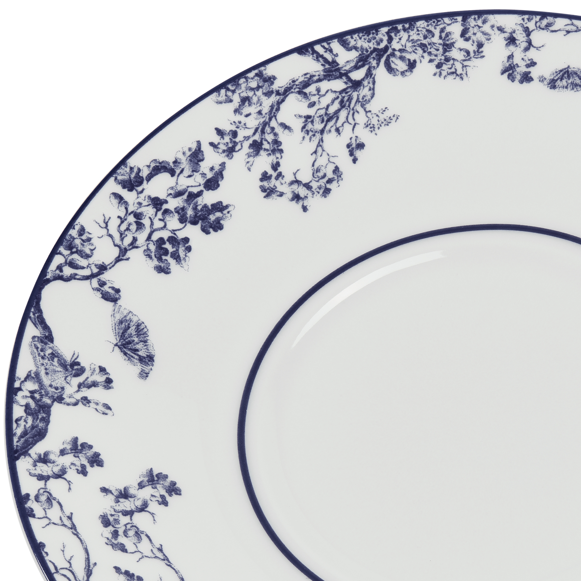 Coffee Cup Saucer Blue Toile de Jouy E09