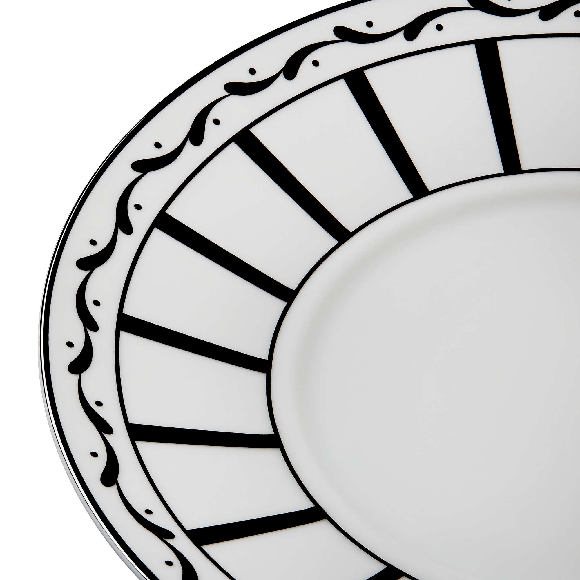 Breakfast Saucer White and Black Monsieur Dior E09