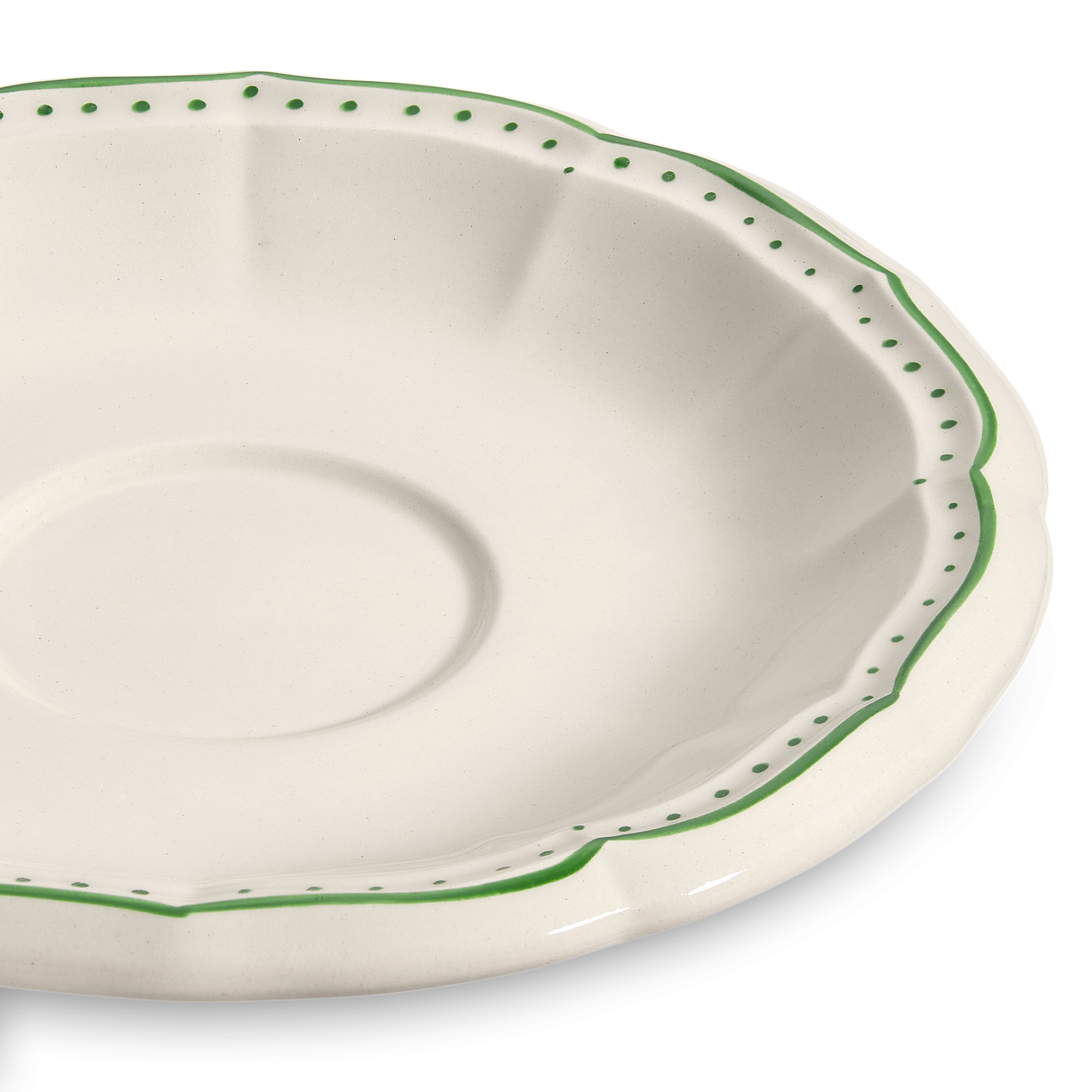 Kaffeeuntertasse Keramik mit Kleemotiv E09