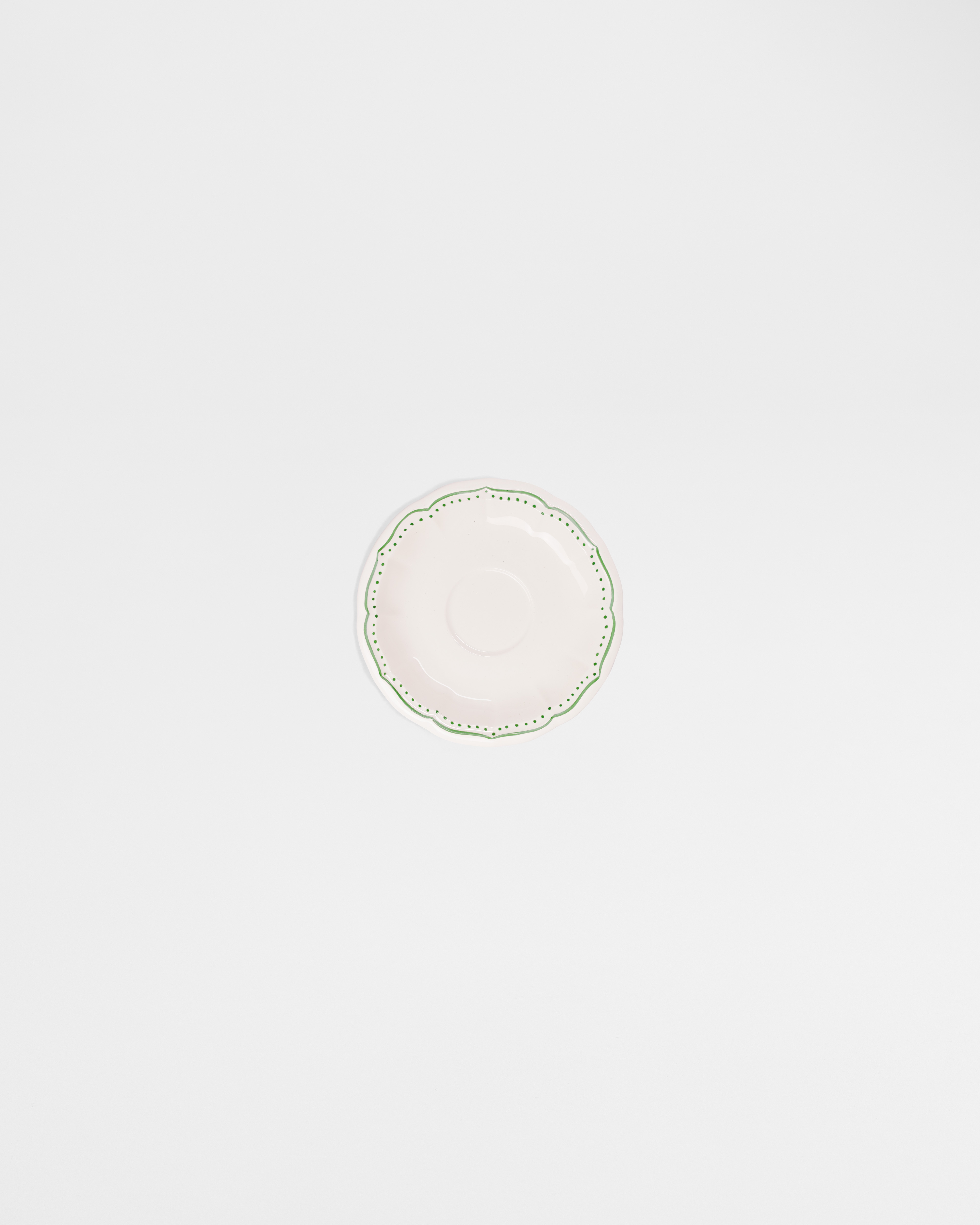 Kaffeeuntertasse Keramik mit Kleemotiv E01