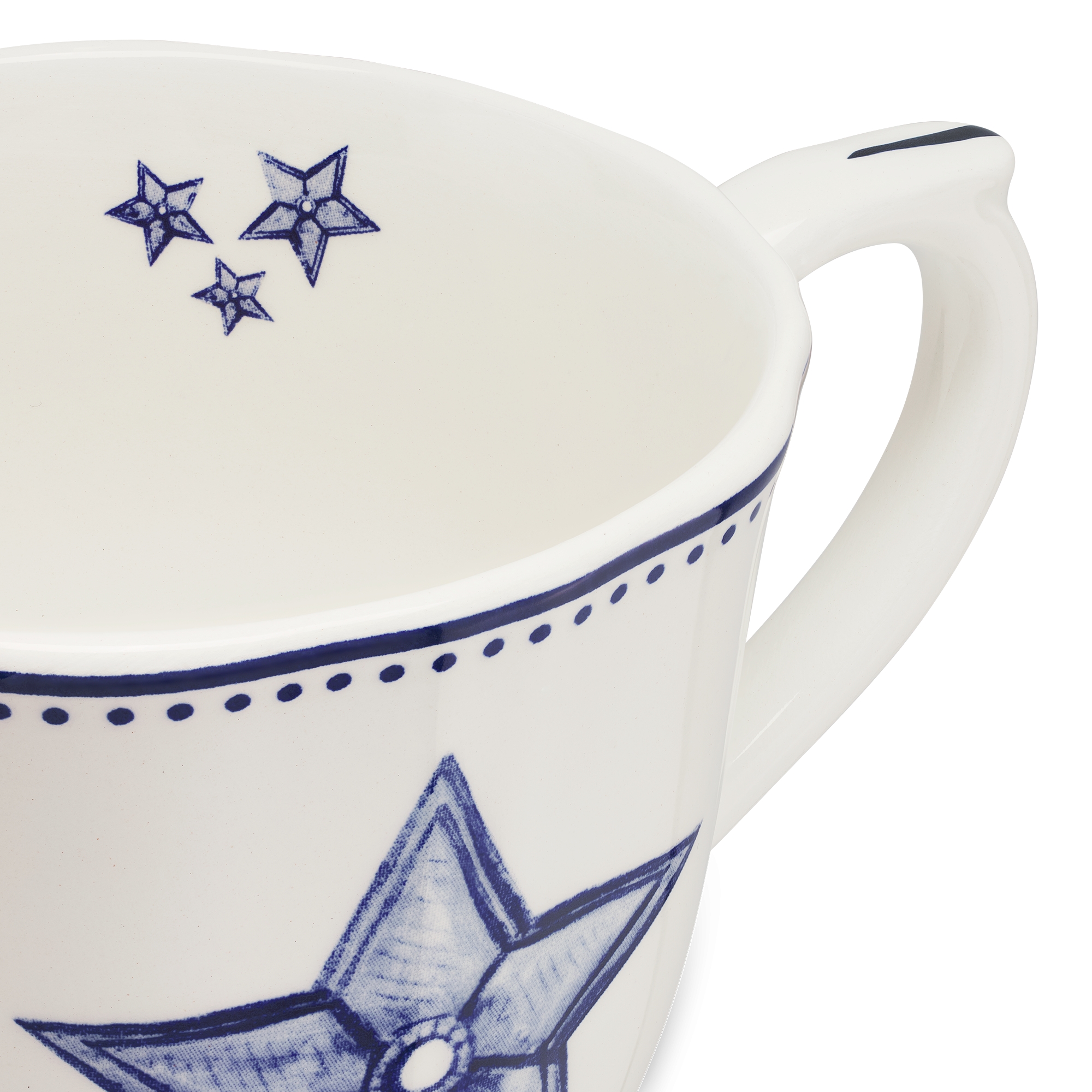 Teacup Ceramic with Star Motif E09