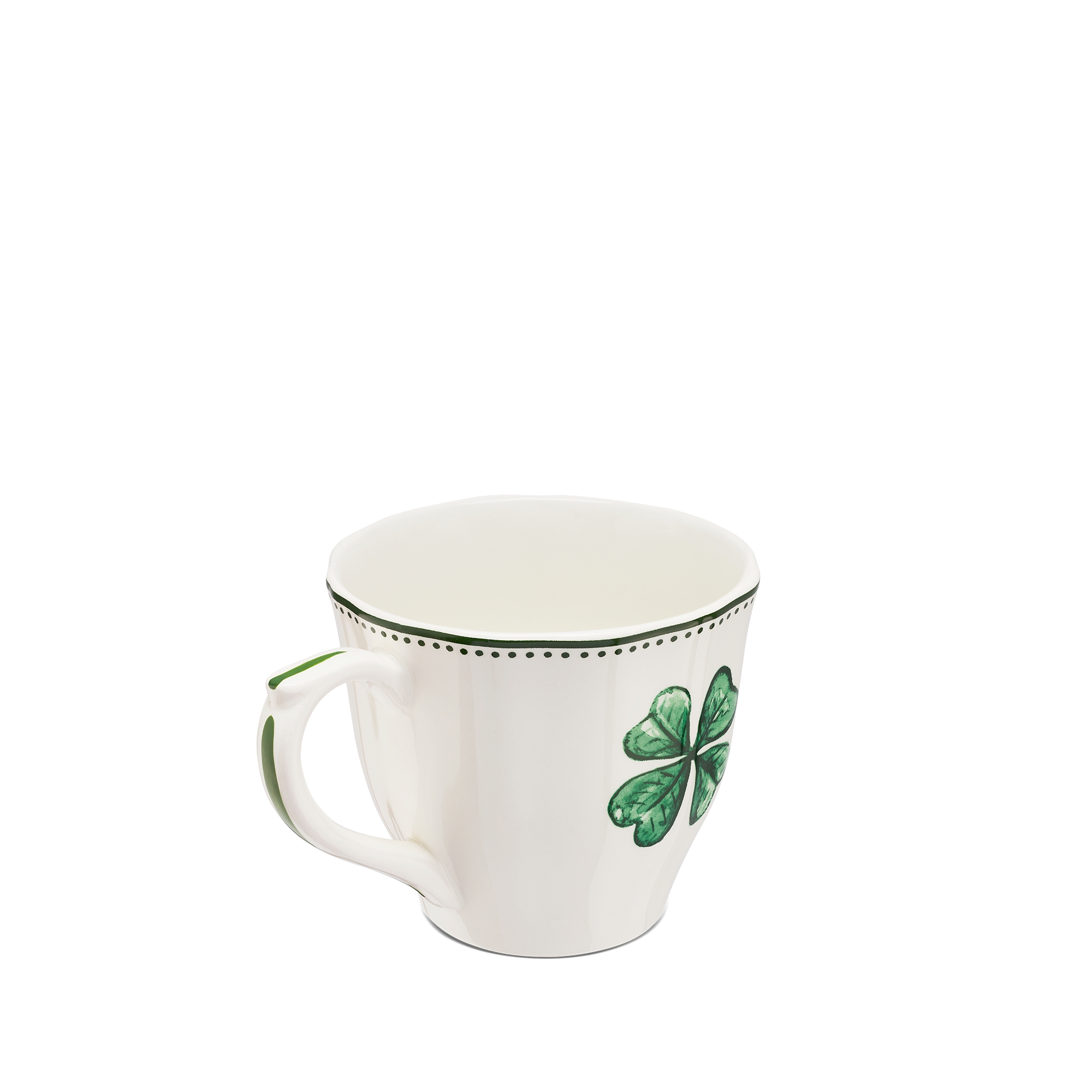 Teacup Ceramic with Clover Motif E05