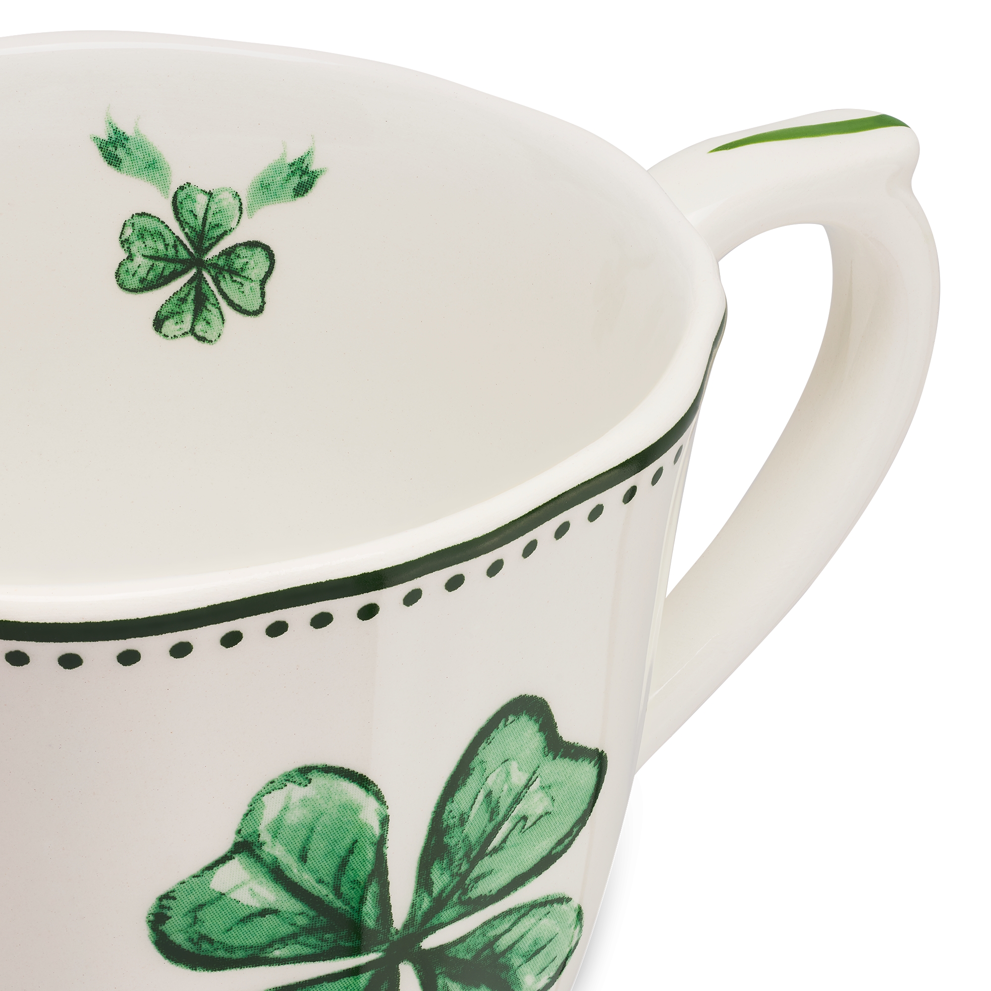 Teacup Ceramic with Clover Motif E09