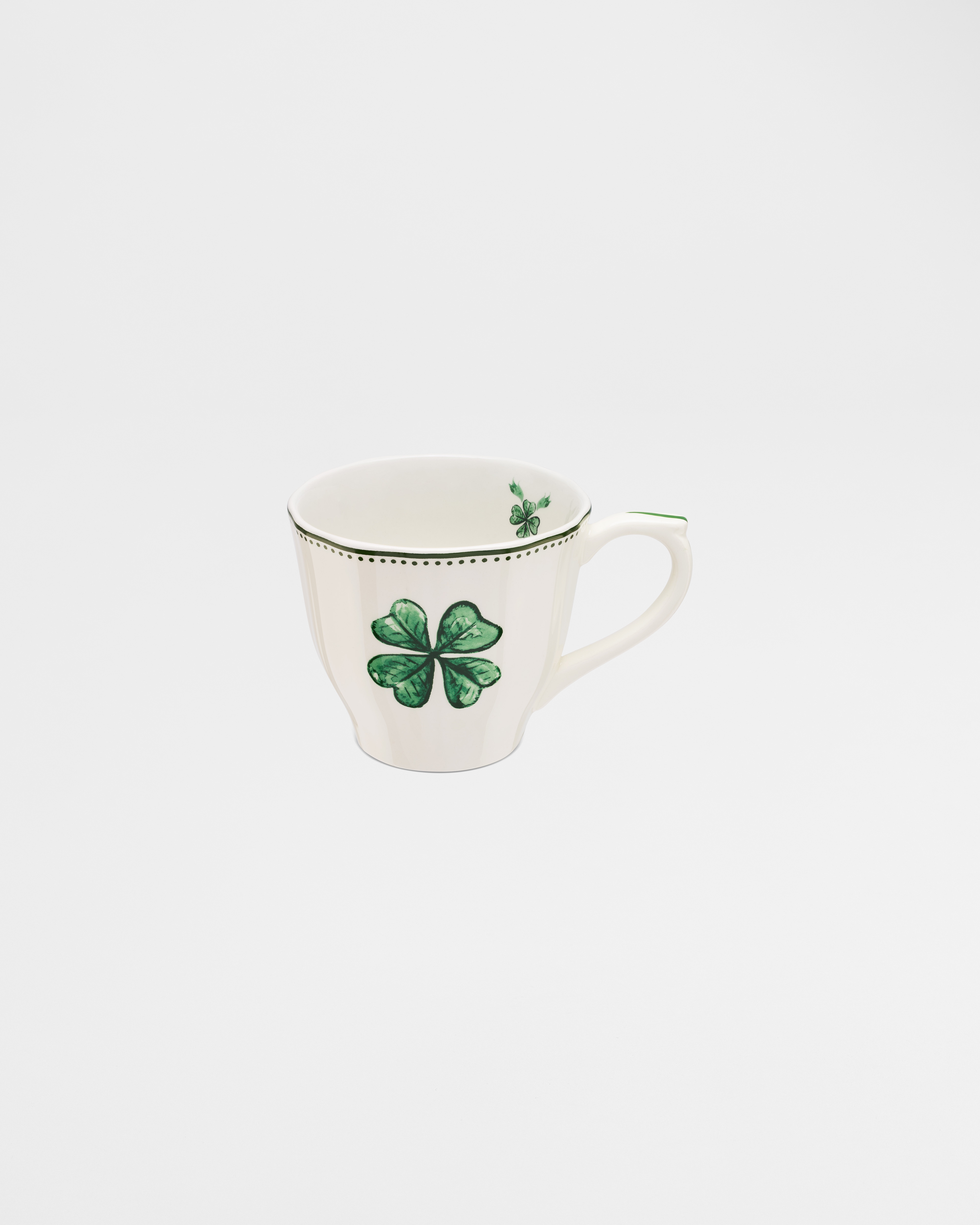 Teacup Ceramic with Clover Motif E01