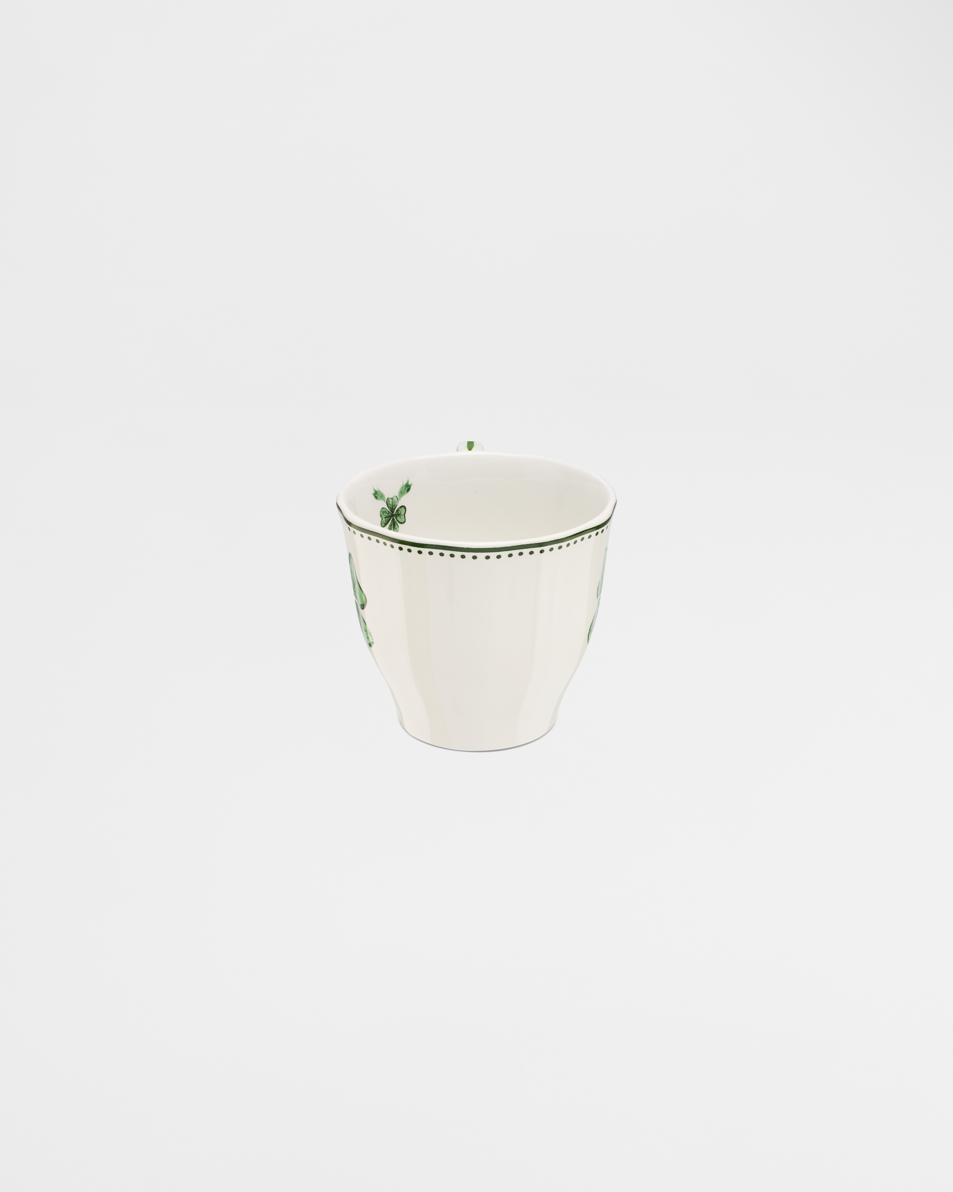 Teacup Ceramic with Clover Motif E08