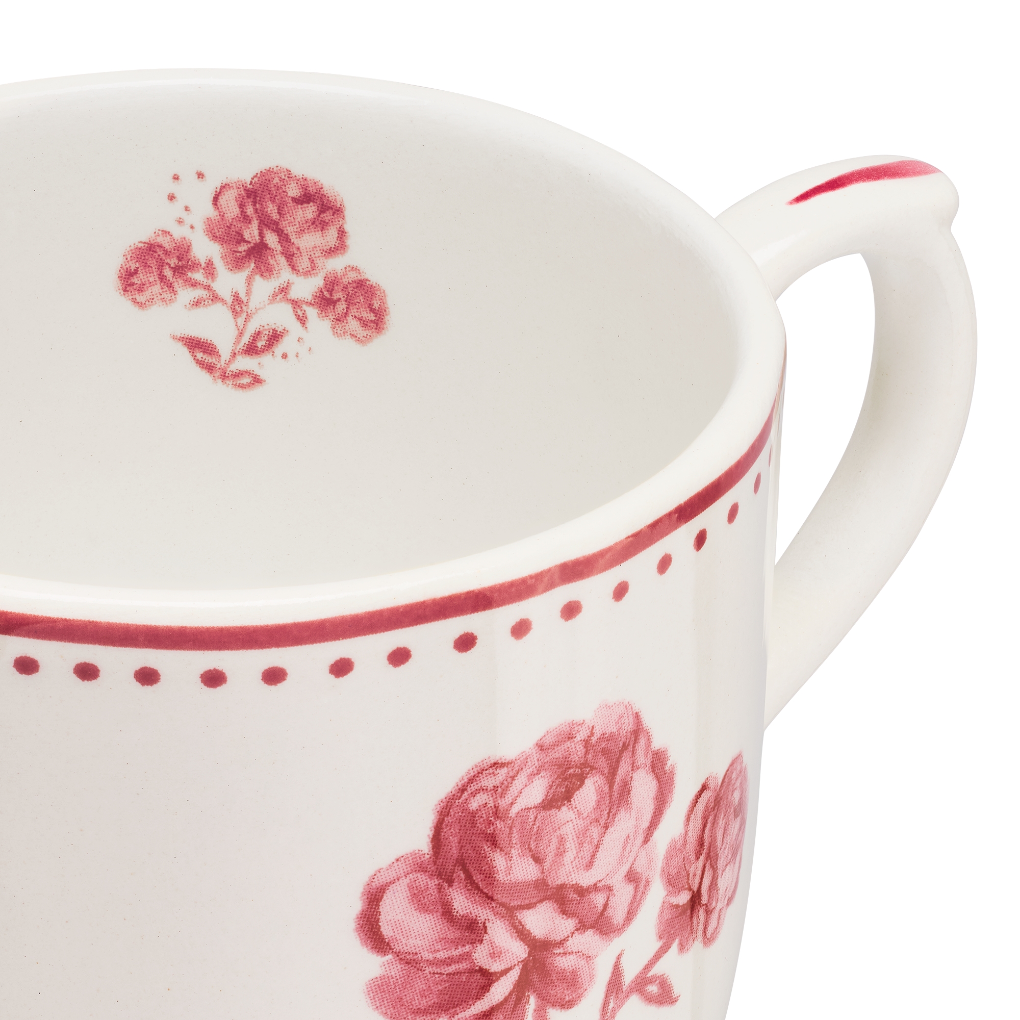 咖啡杯 玫瑰圖案陶瓷 E09