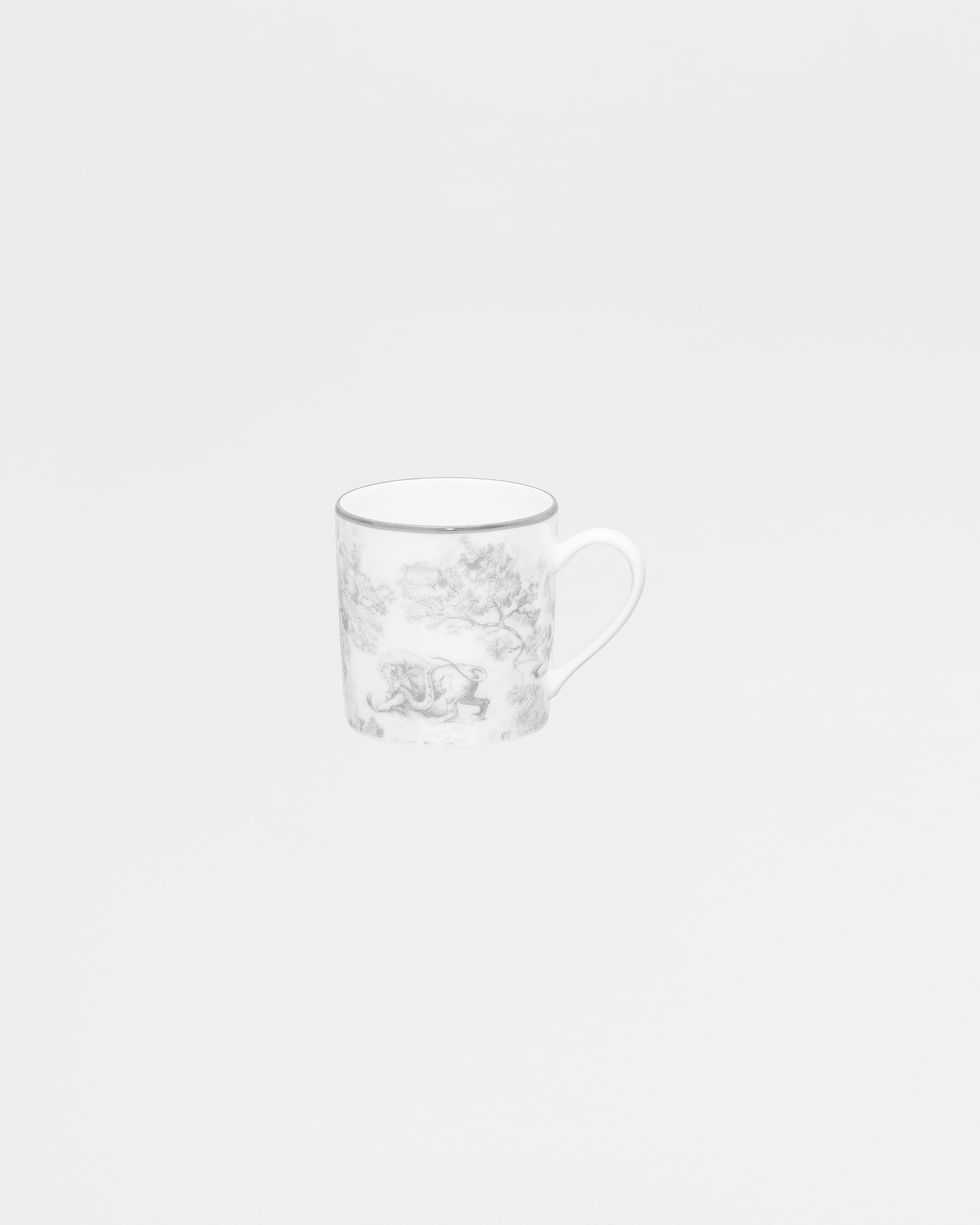 Kaffeetasse Toile de Jouy, Grau E01
