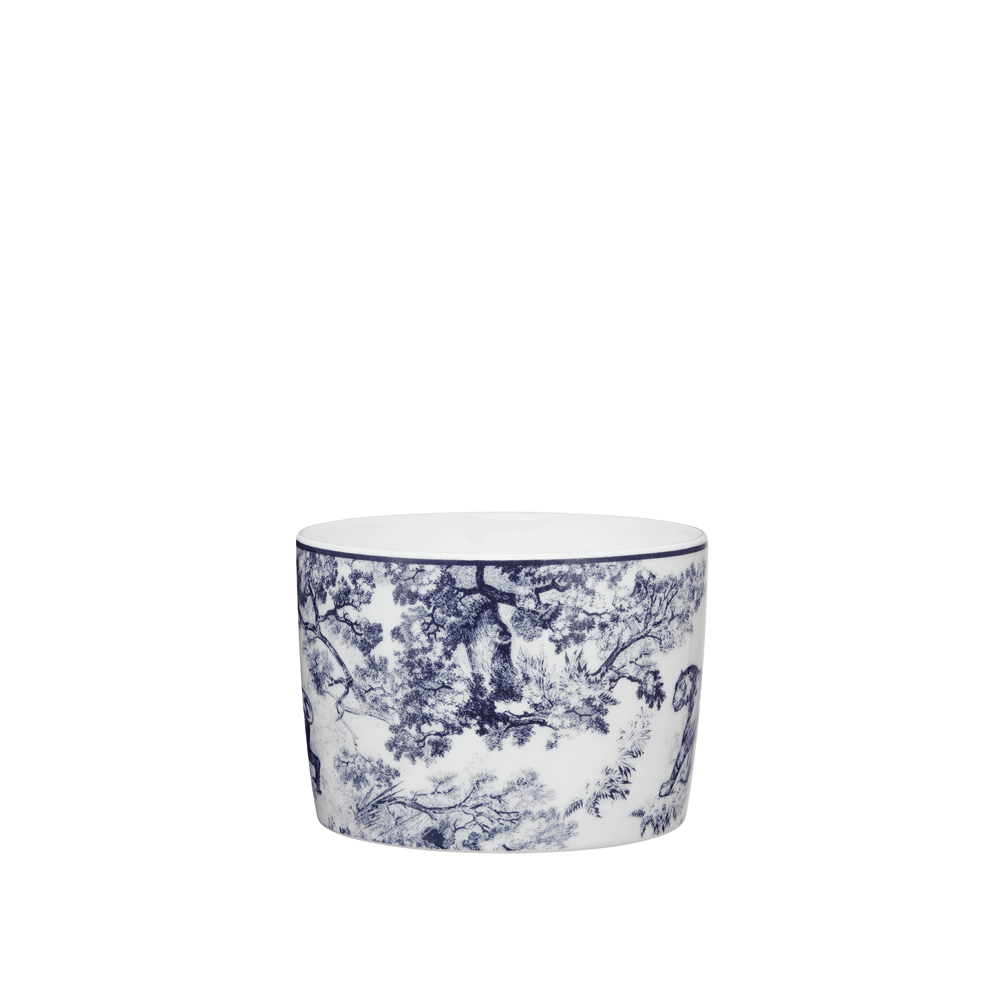 Taza de té Toile de Jouy azul E09