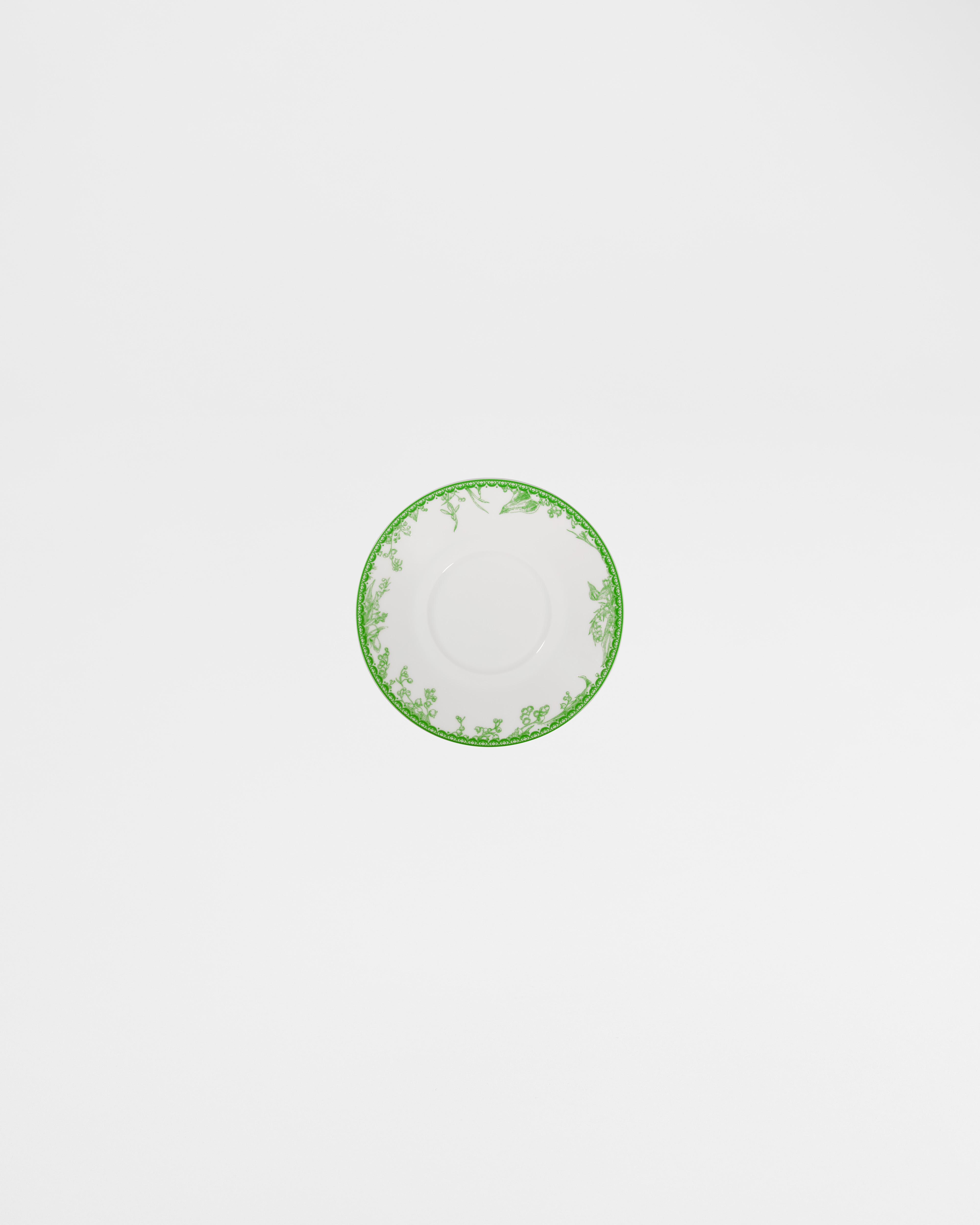 Coffee Cup Saucer Lily of the Valley, Green E01