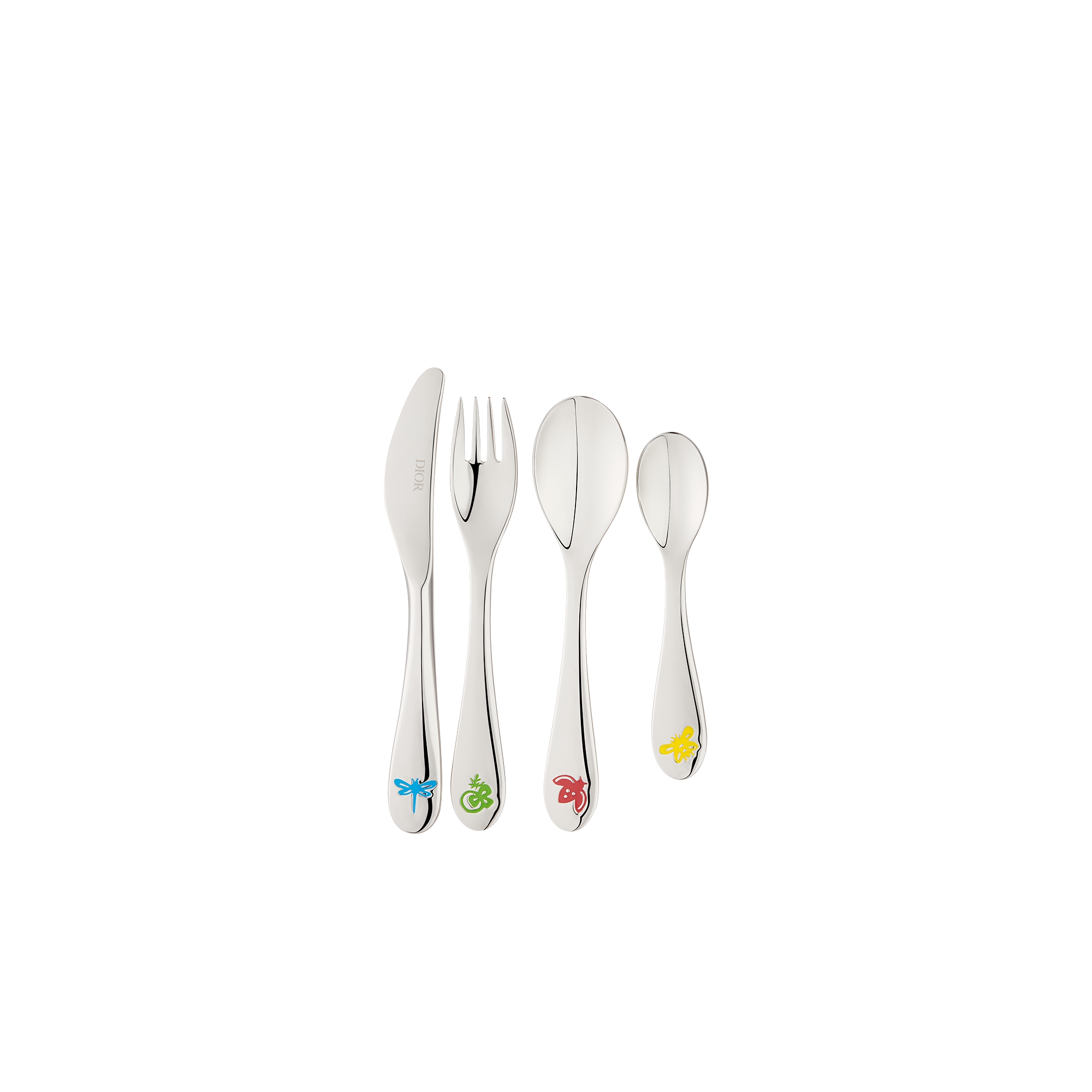 Plate Set and 4 Cutlery Items