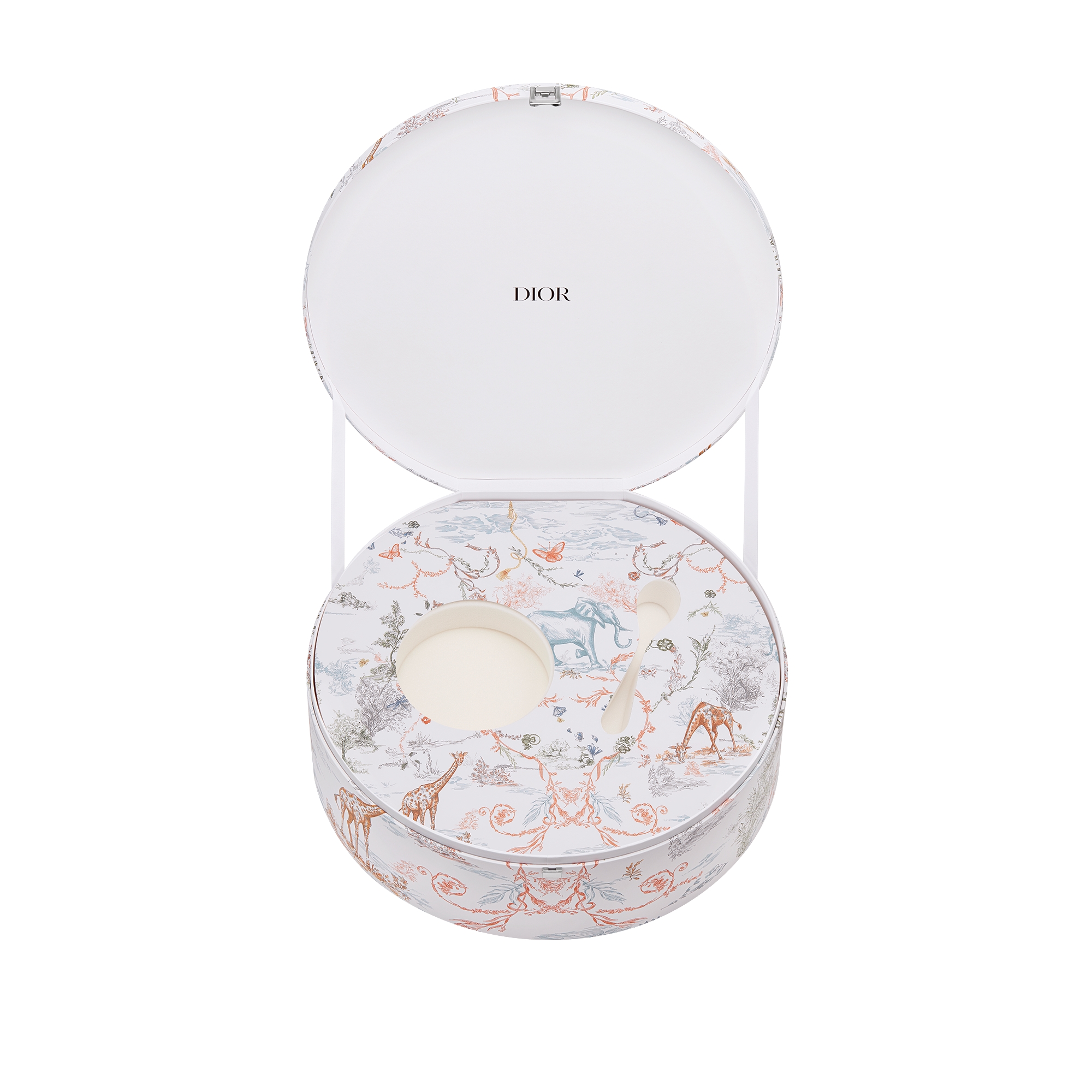 Set met kom en eetlepel Veelkleurig Toile de Jouy Innocence-motief E02