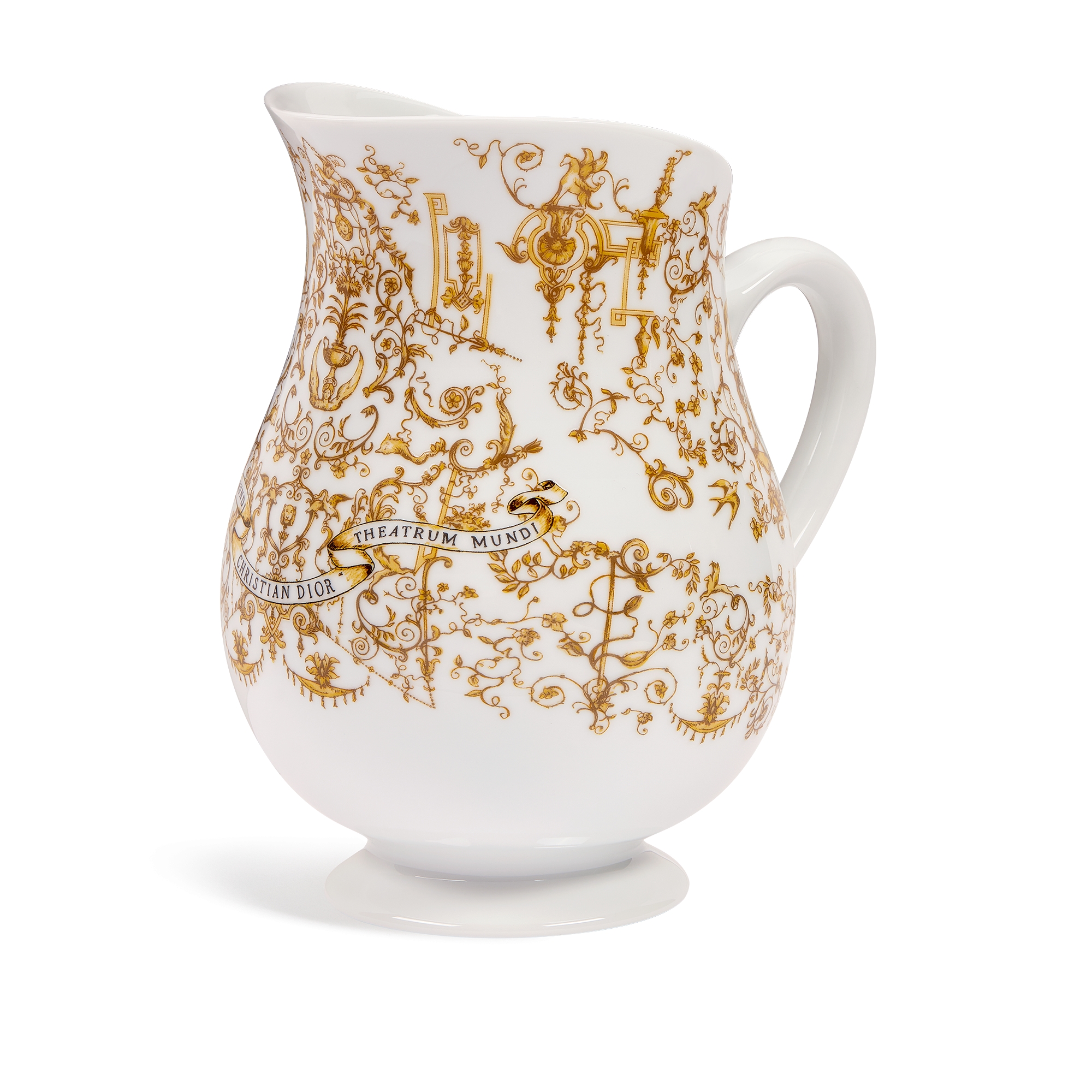 水樽 白色陶瓷配 24K 黃金 Dioresque 主題圖案 E03