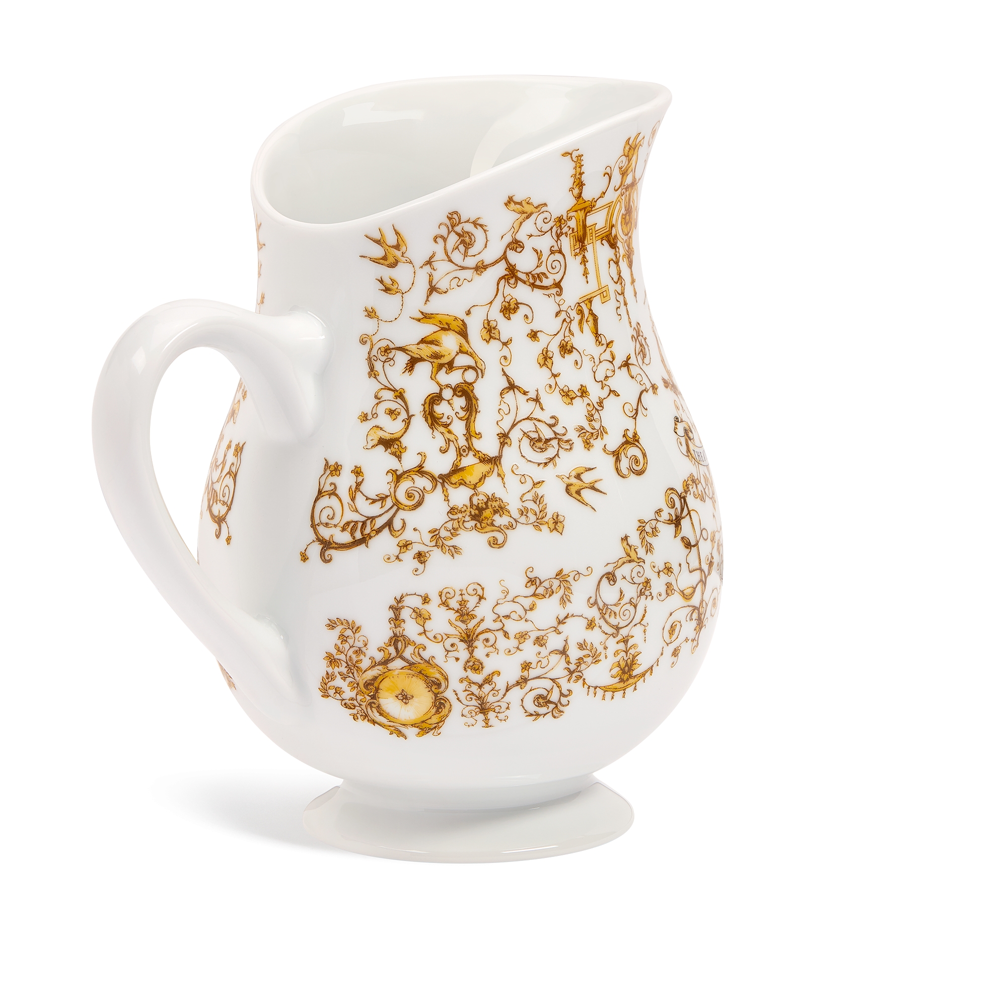 水樽 白色陶瓷配 24K 黃金 Dioresque 主題圖案 E05