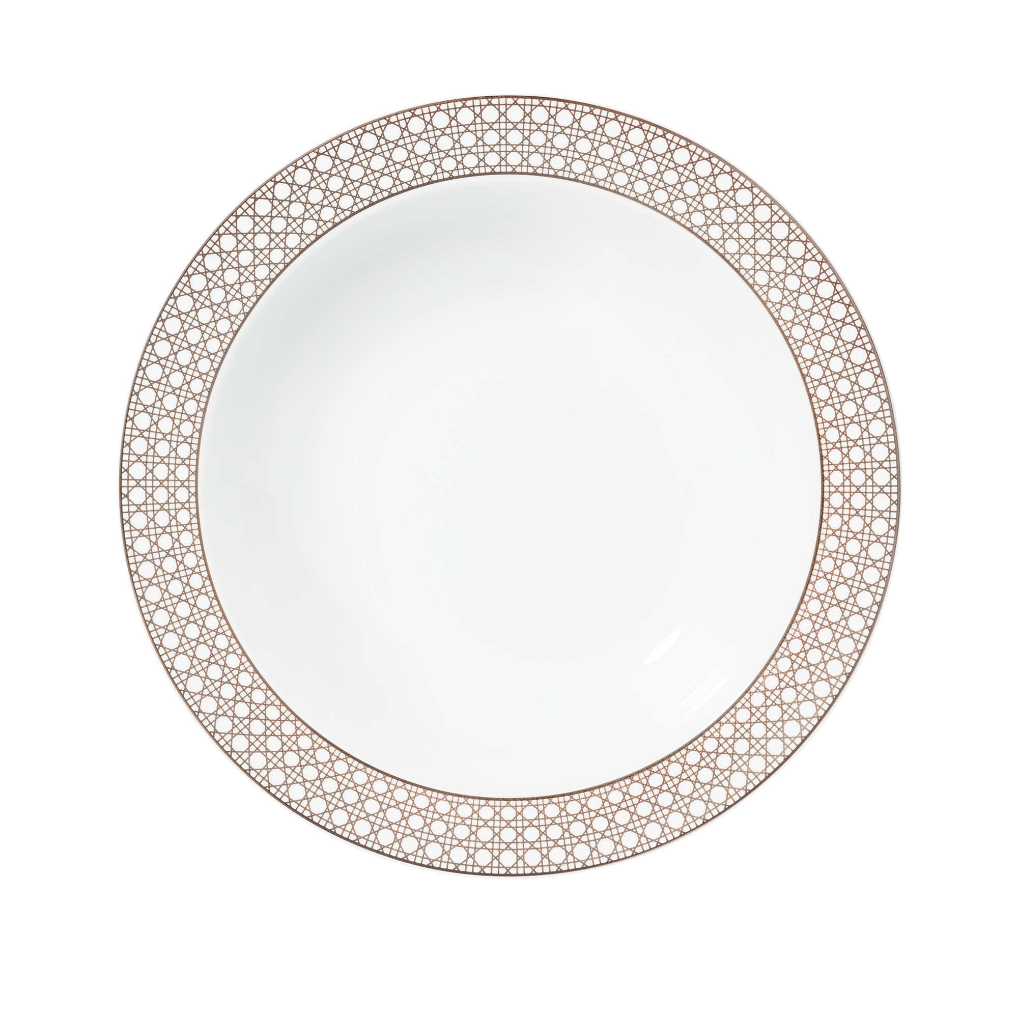 Deep Round Platter Platinum Cannage Montaigne E01