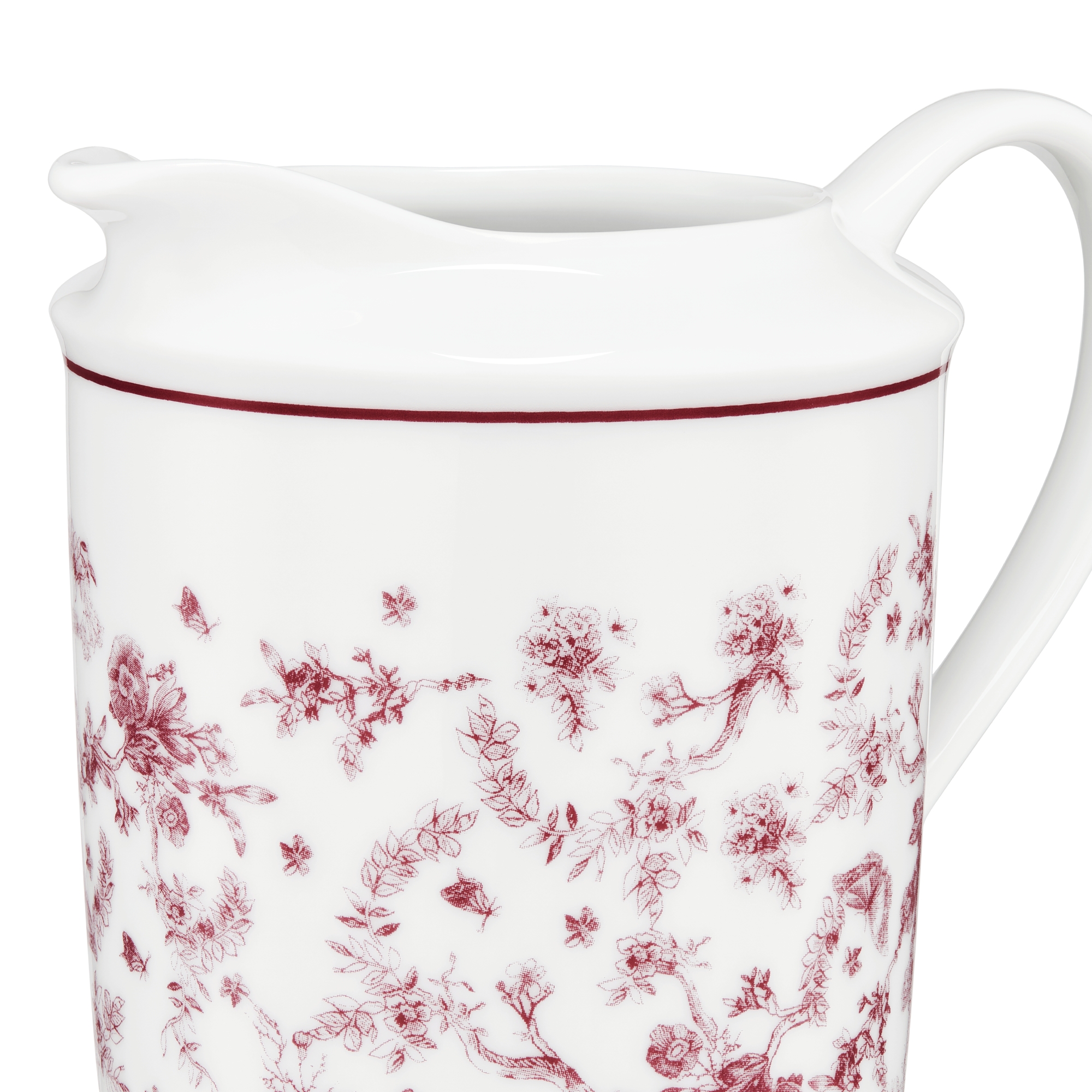Creamer Burgundy Toile de Jouy E09