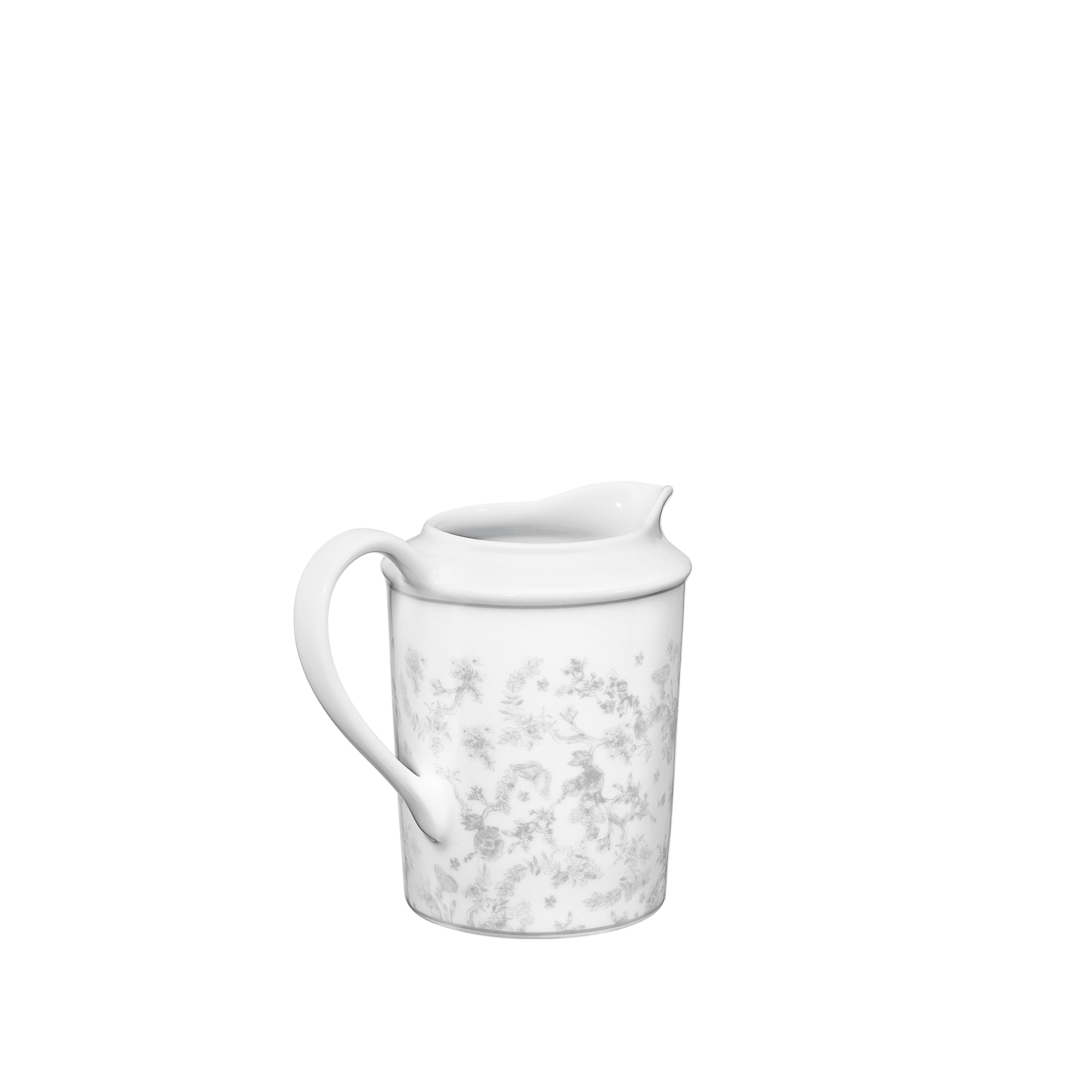 Großes Milchkännchen Toile de Jouy in Grau E05