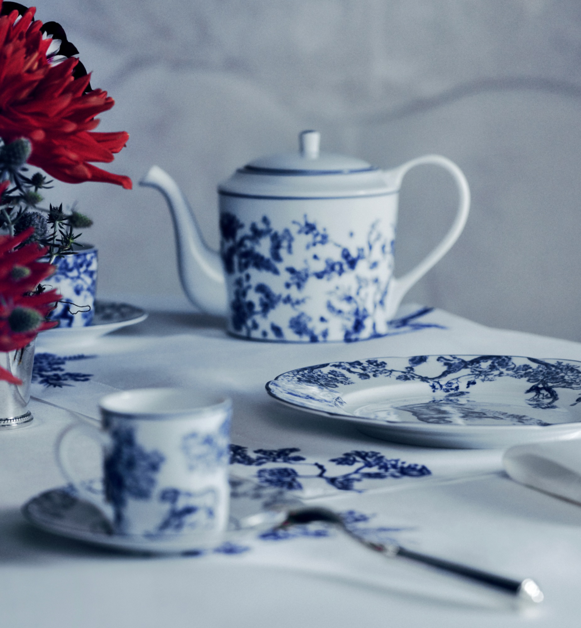 Teapot Blue Toile de Jouy E13