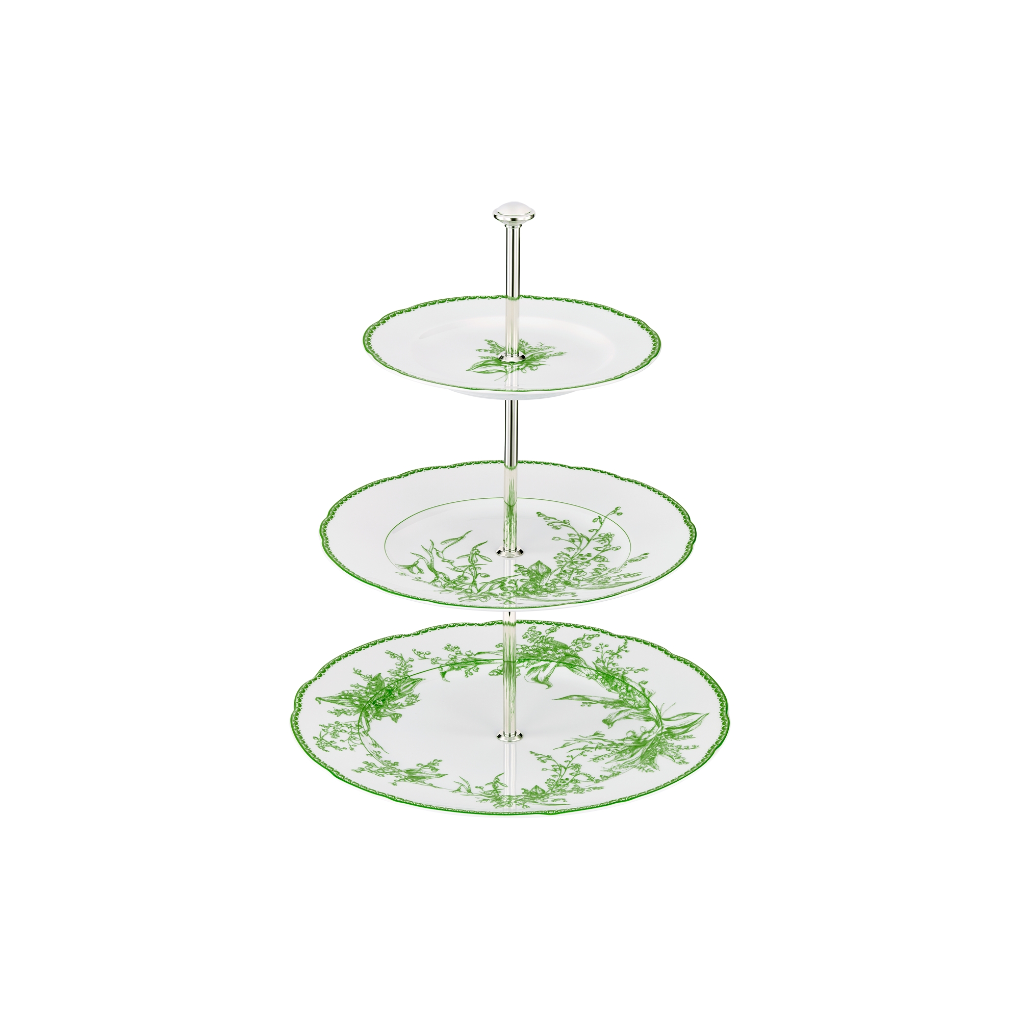 Three-Tiered Cake Stand Green Lily of the Valley | DIOR