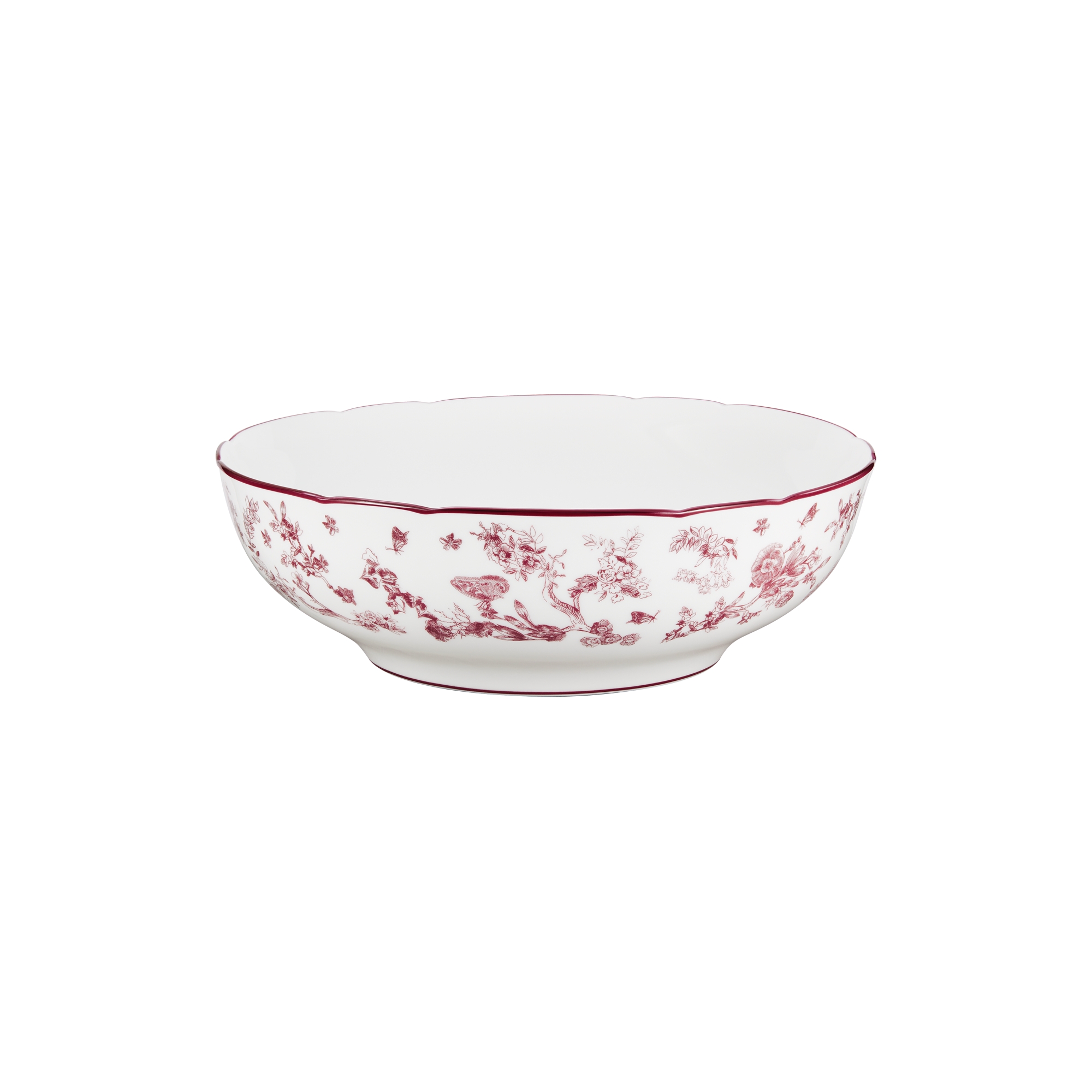 ลาย Toile de Jouy สีเบอร์กันดี