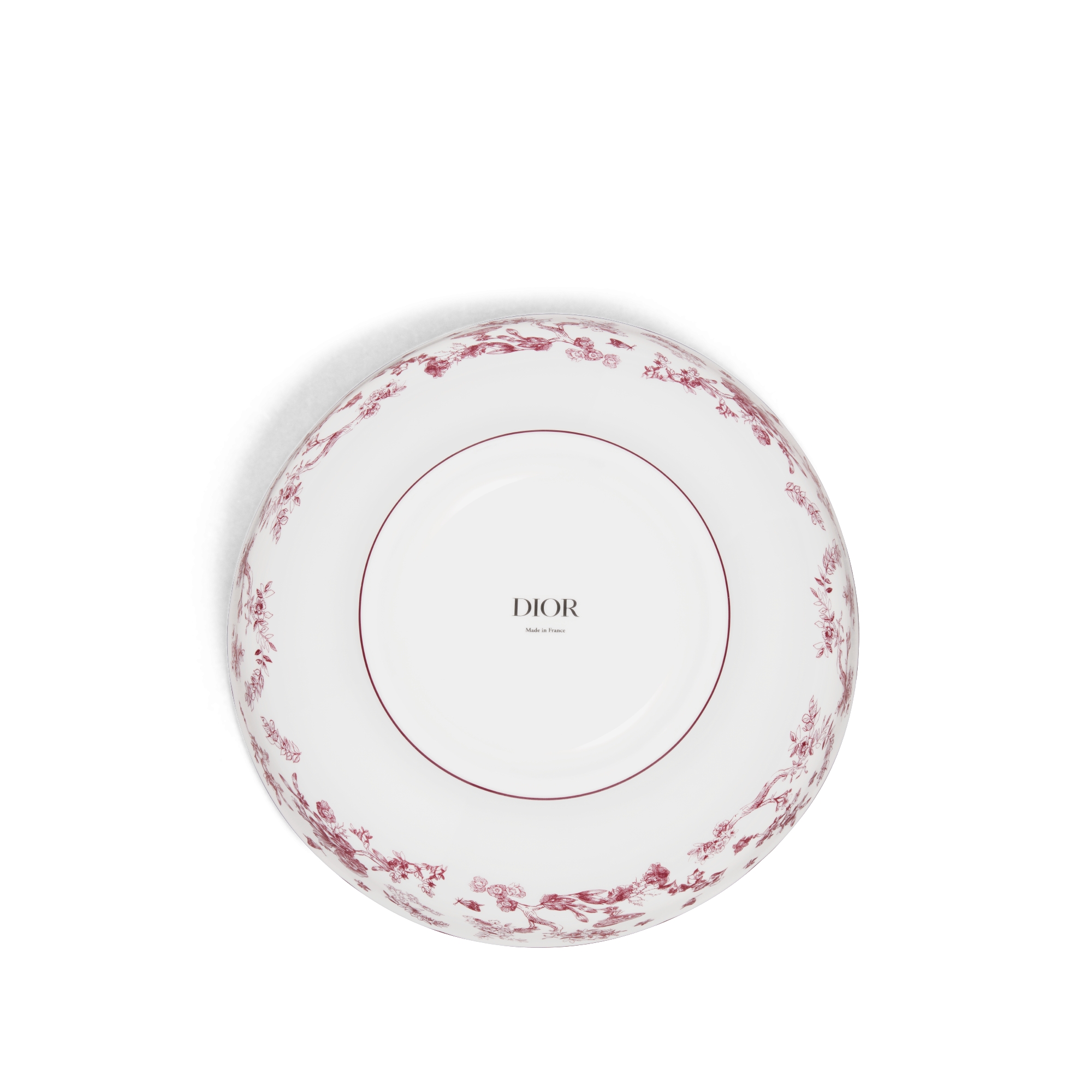 Salad Bowl Burgundy Toile de Jouy E08