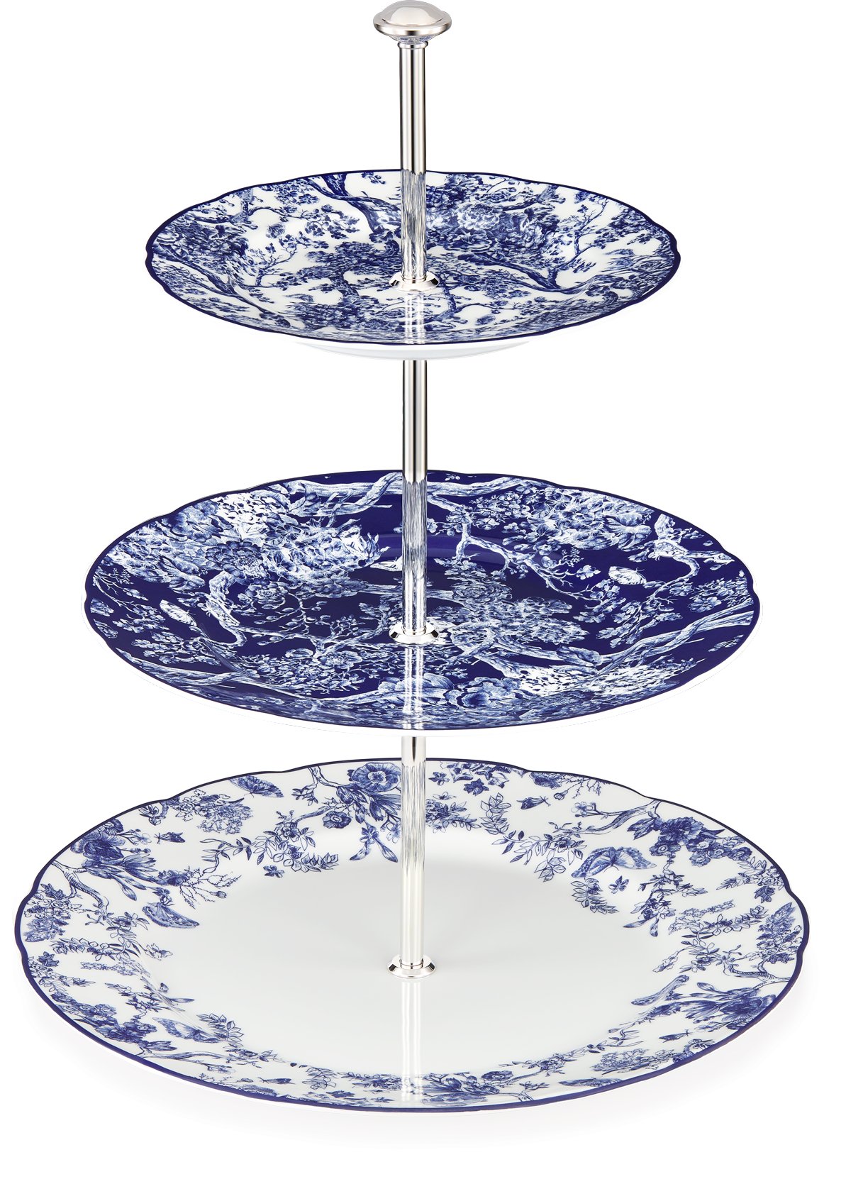 Three-Tiered Cake Stand Three quarter closed view Three quarter closed view