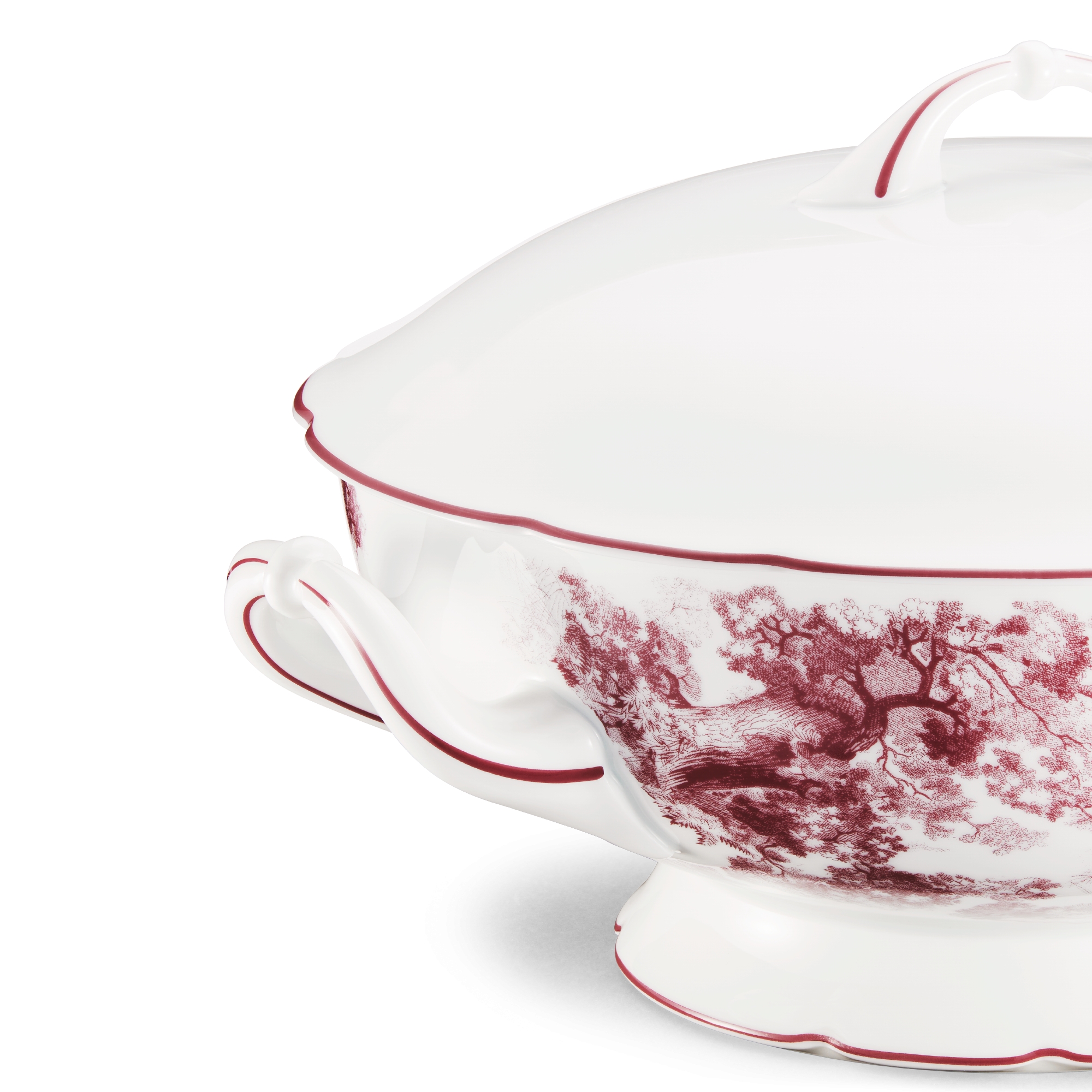 Tureen Burgundy Toile de Jouy E09