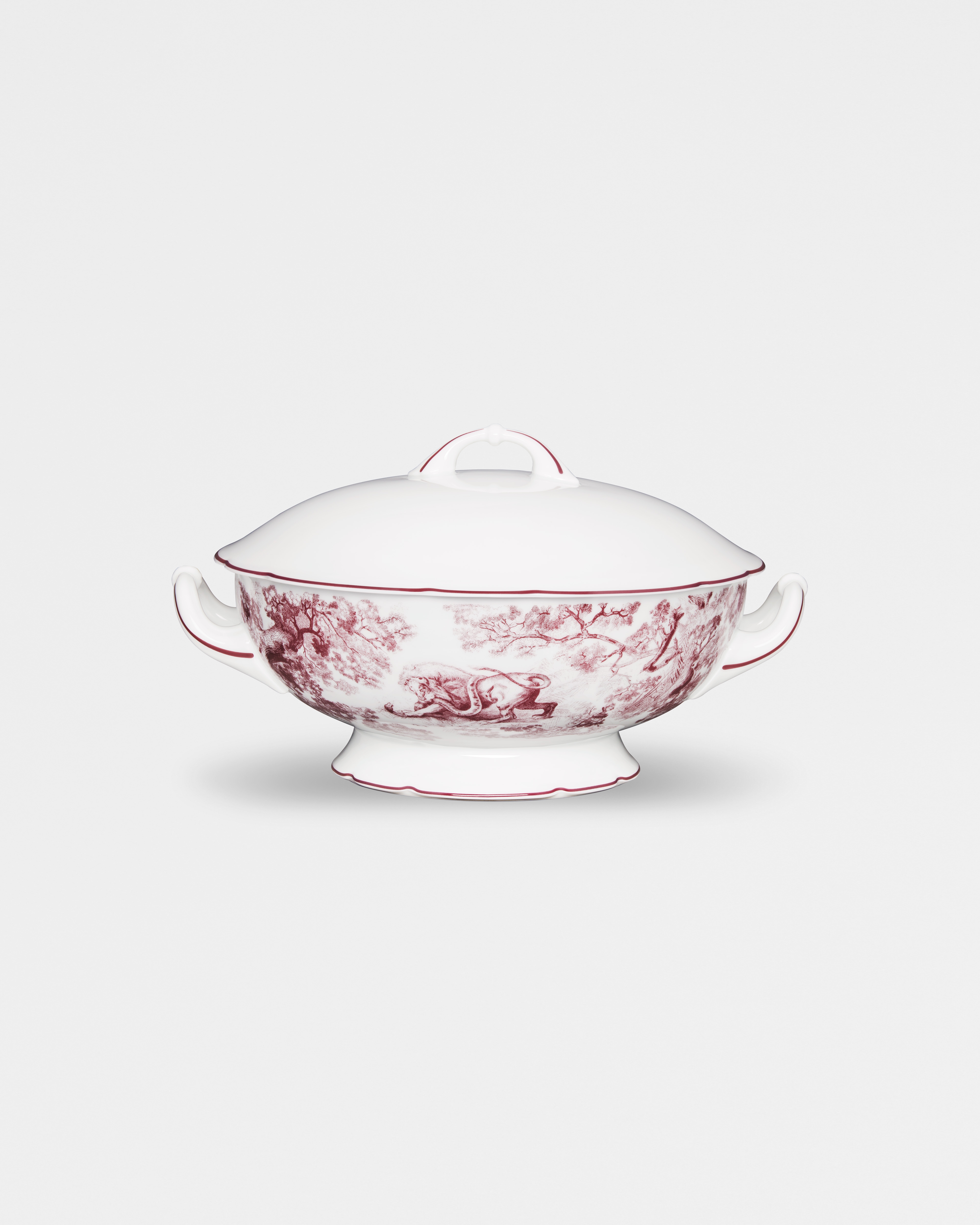 Tureen Toile de Jouy, Burgundy E01