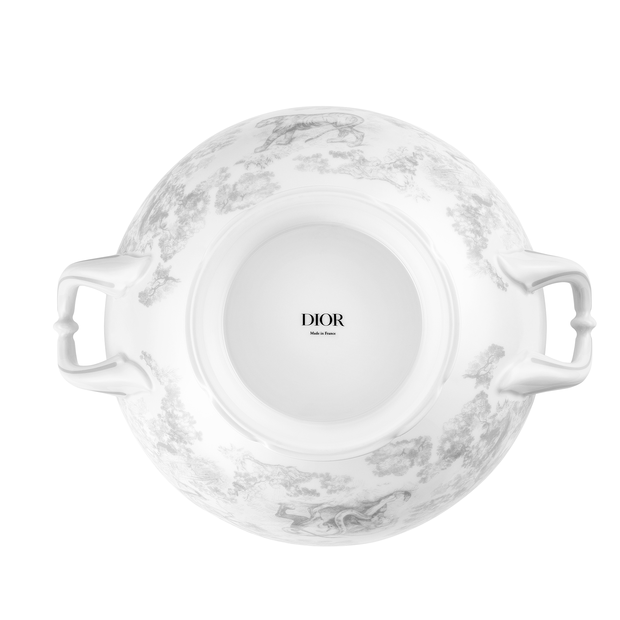 Terrine Toile de Jouy in Grau E08