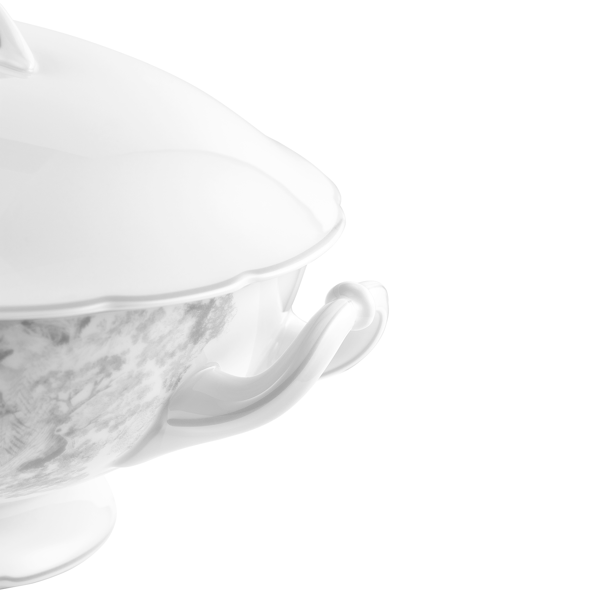 Terrine Toile de Jouy in Grau E09