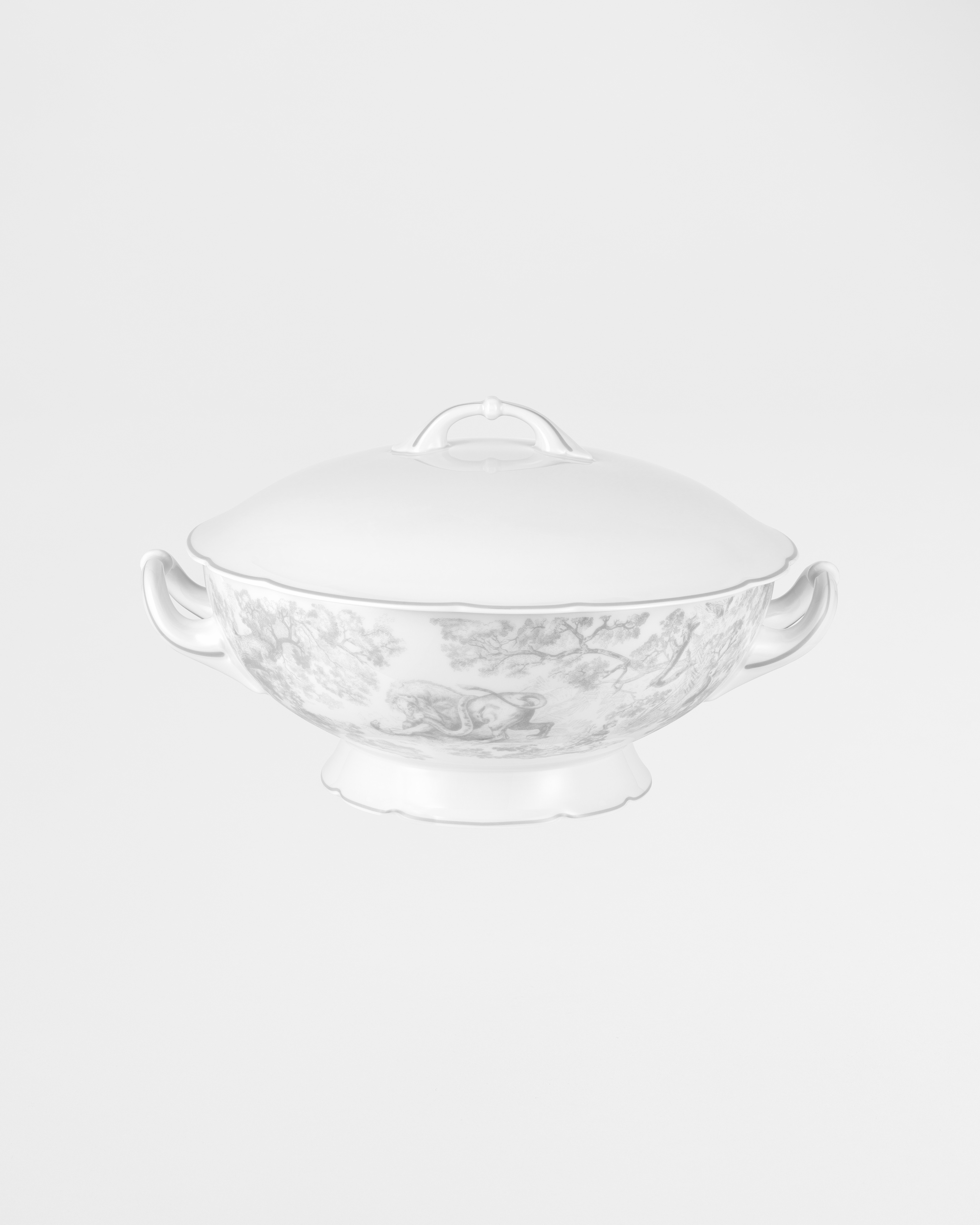 Zuppiera Toile de Jouy, grigio E03