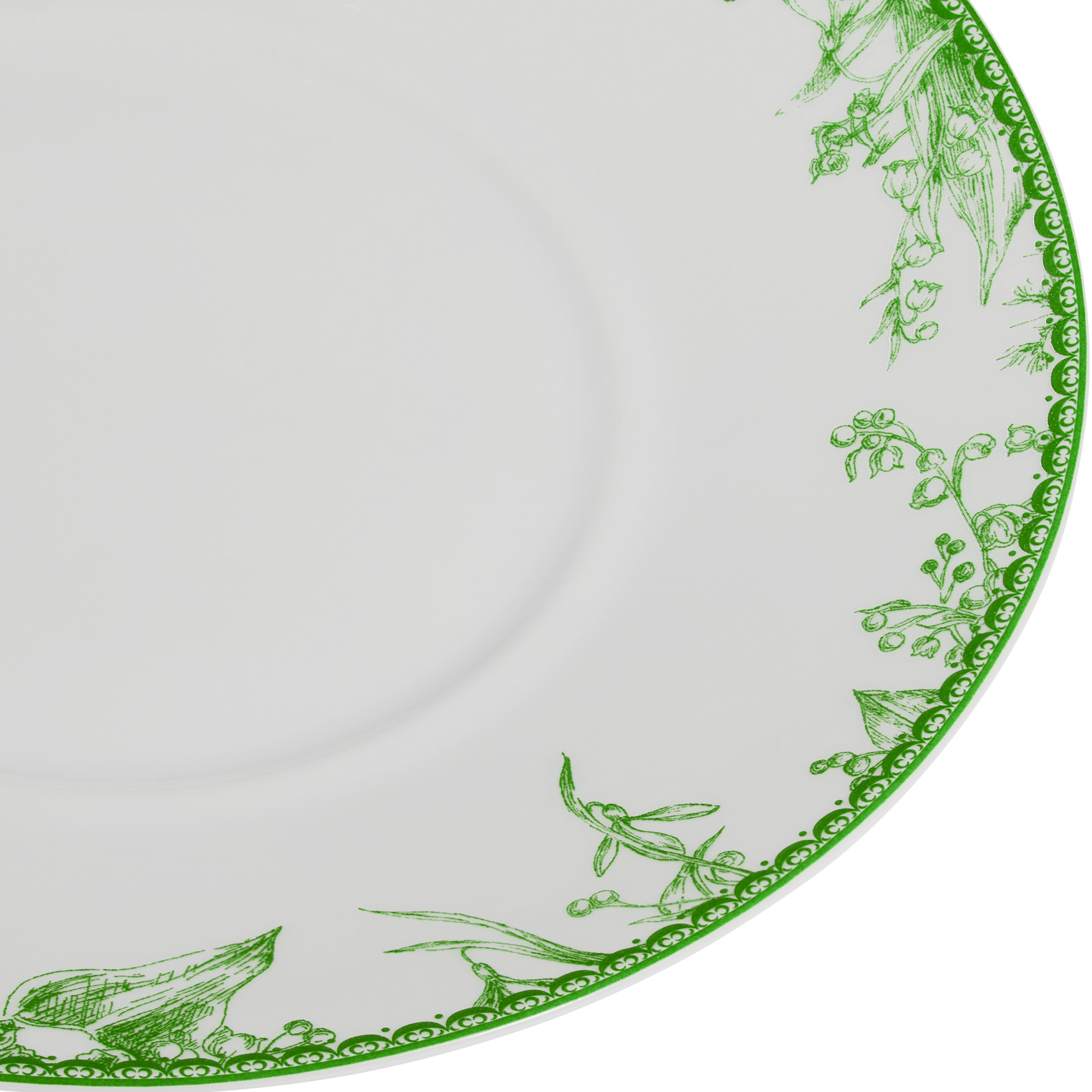 Soucoupe à déjeuner Muguet, vert E09