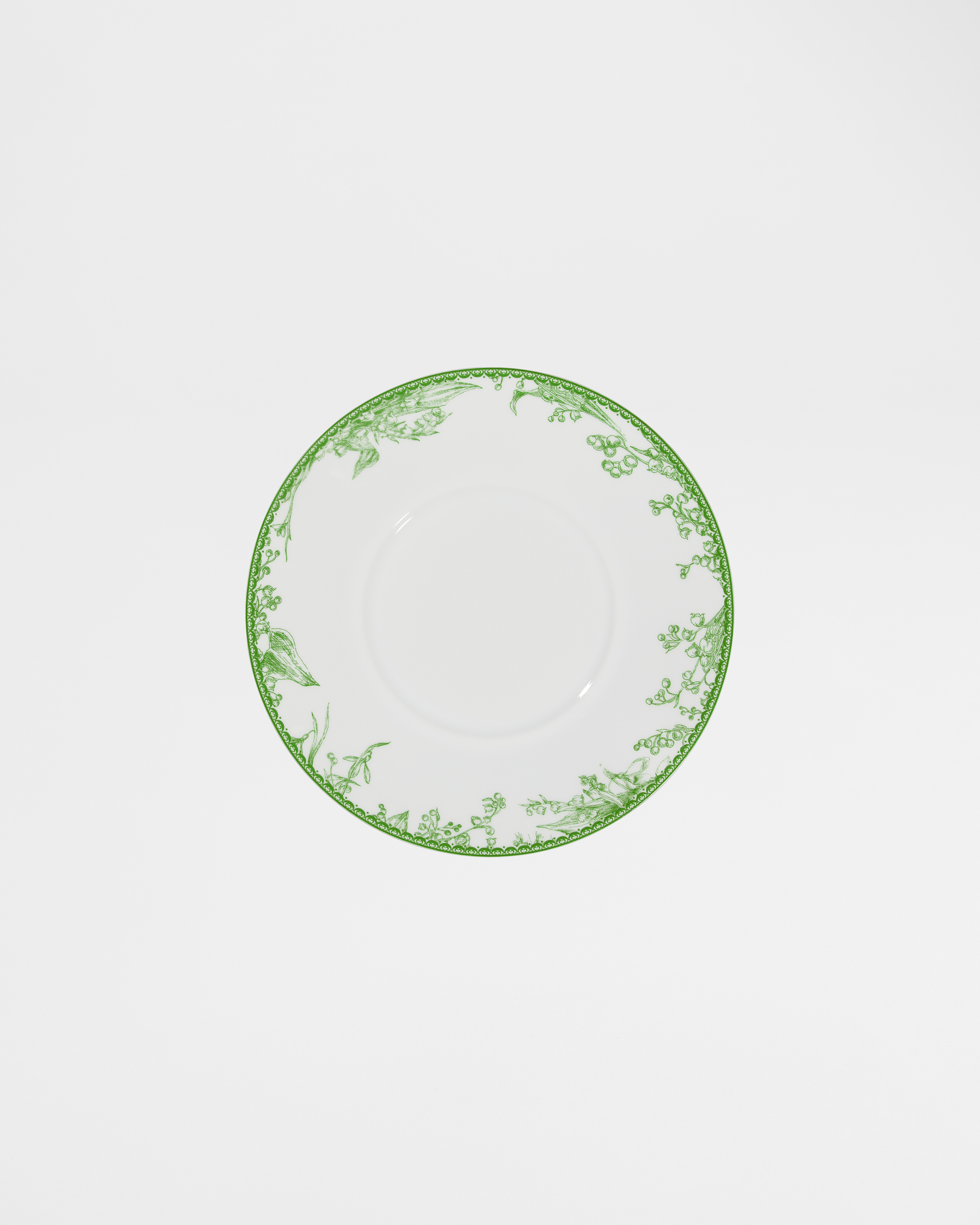 Breakfast Saucer Green Lily of the Valley E01