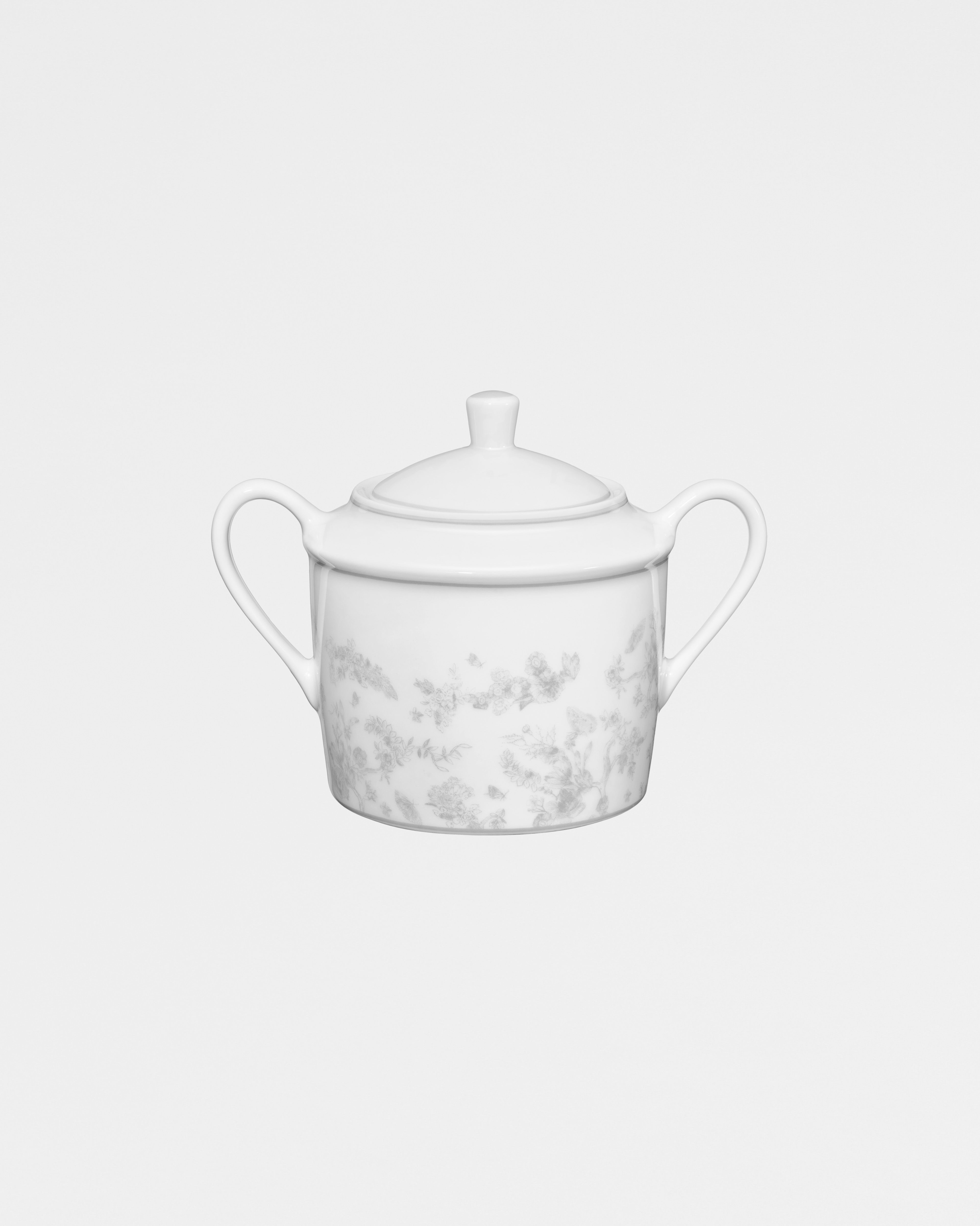 Zuckerschale Toile de Jouy in Grau E01