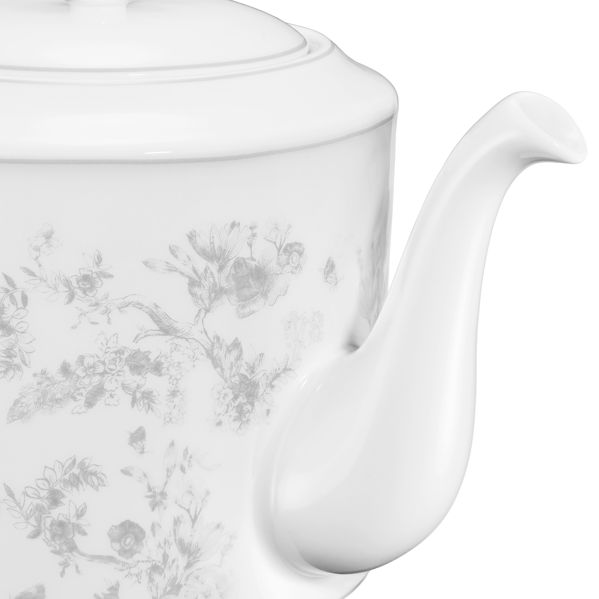 Teapot Gray Toile de Jouy E09