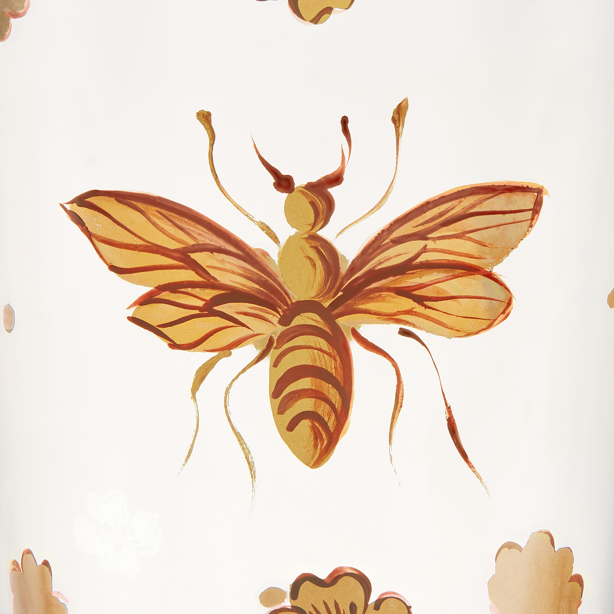 Verre à eau Bal des Abeilles, or E09