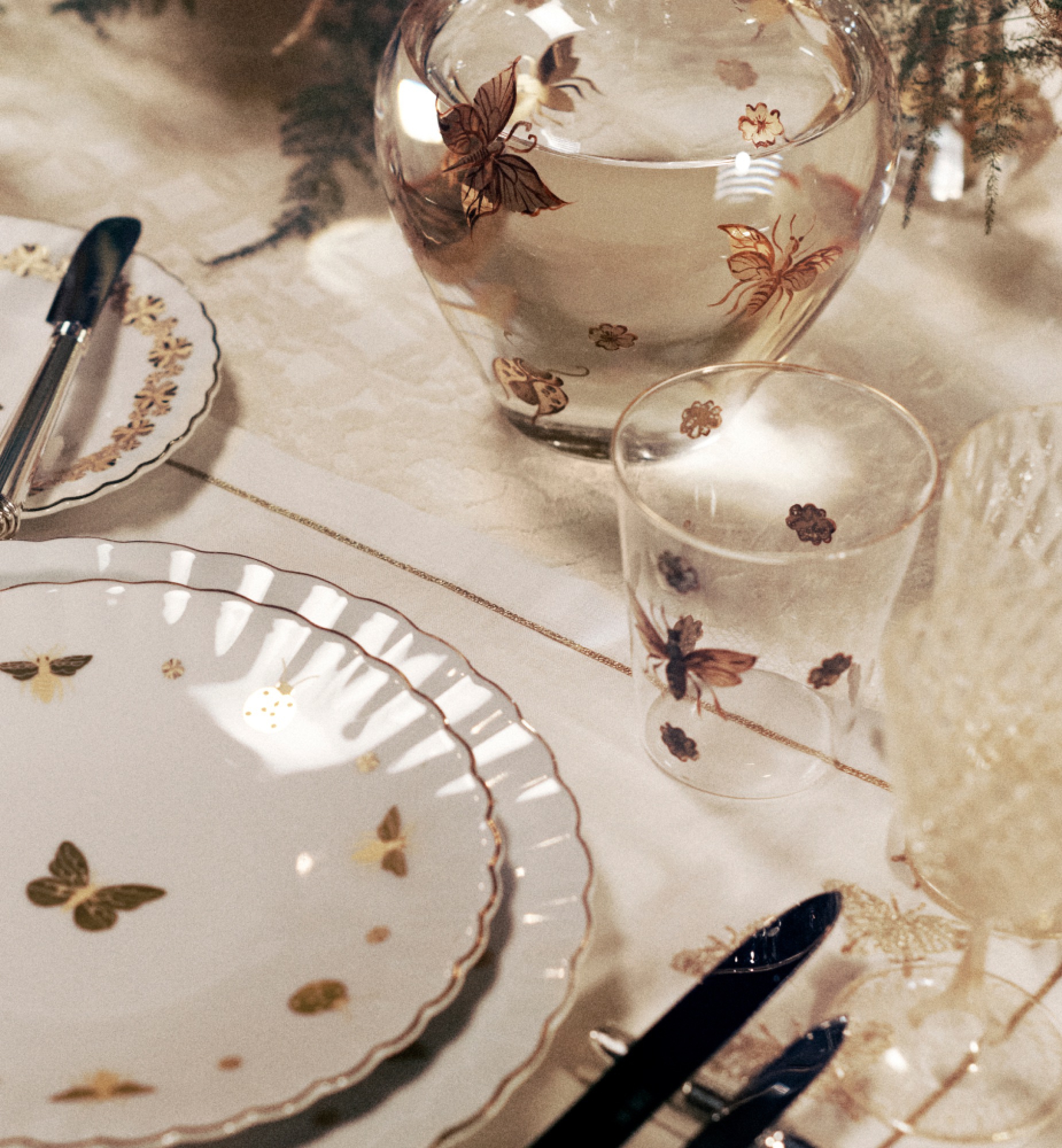 Verre à eau Bal des Abeilles, or E13