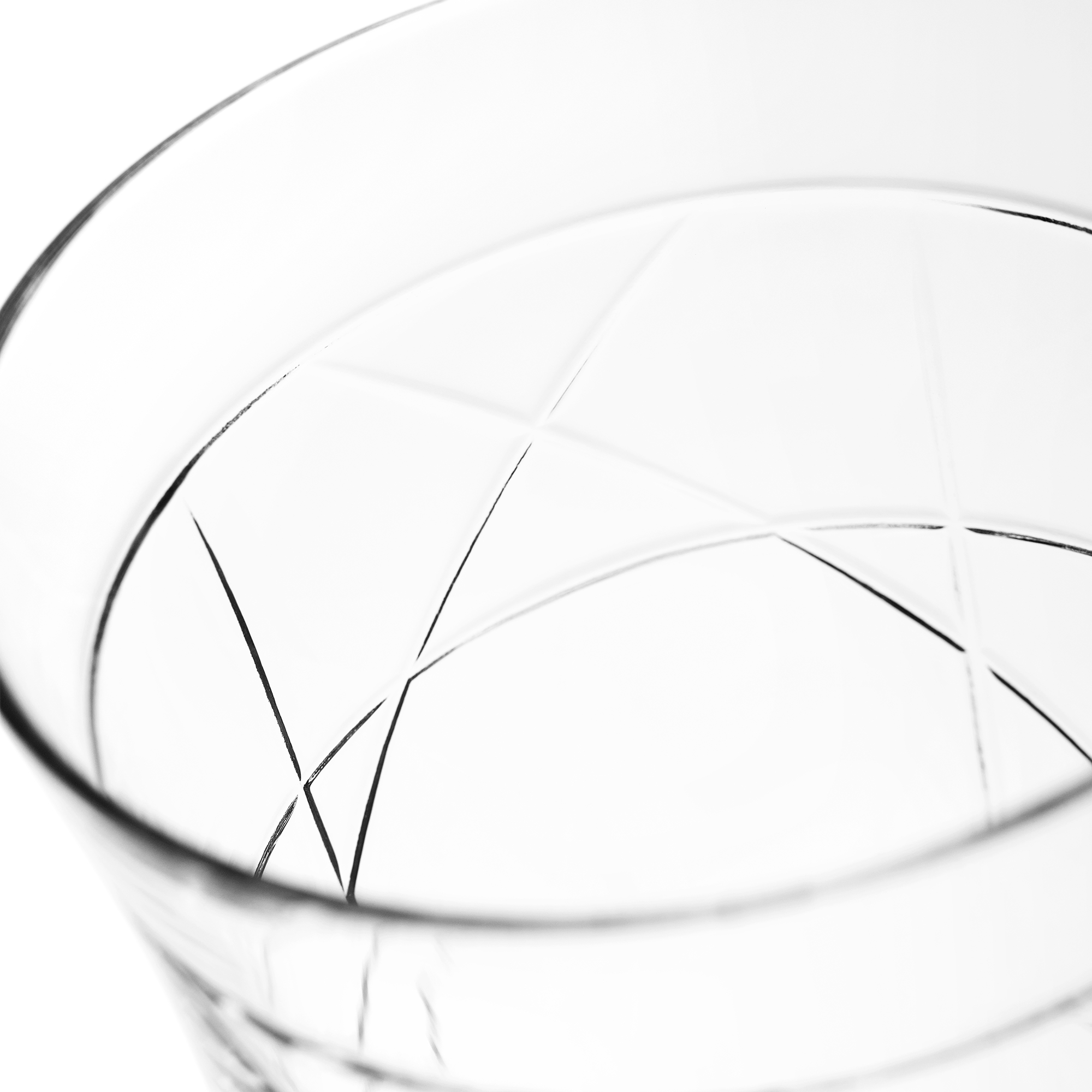 Verre à eau Cannage, cristal gravé E09