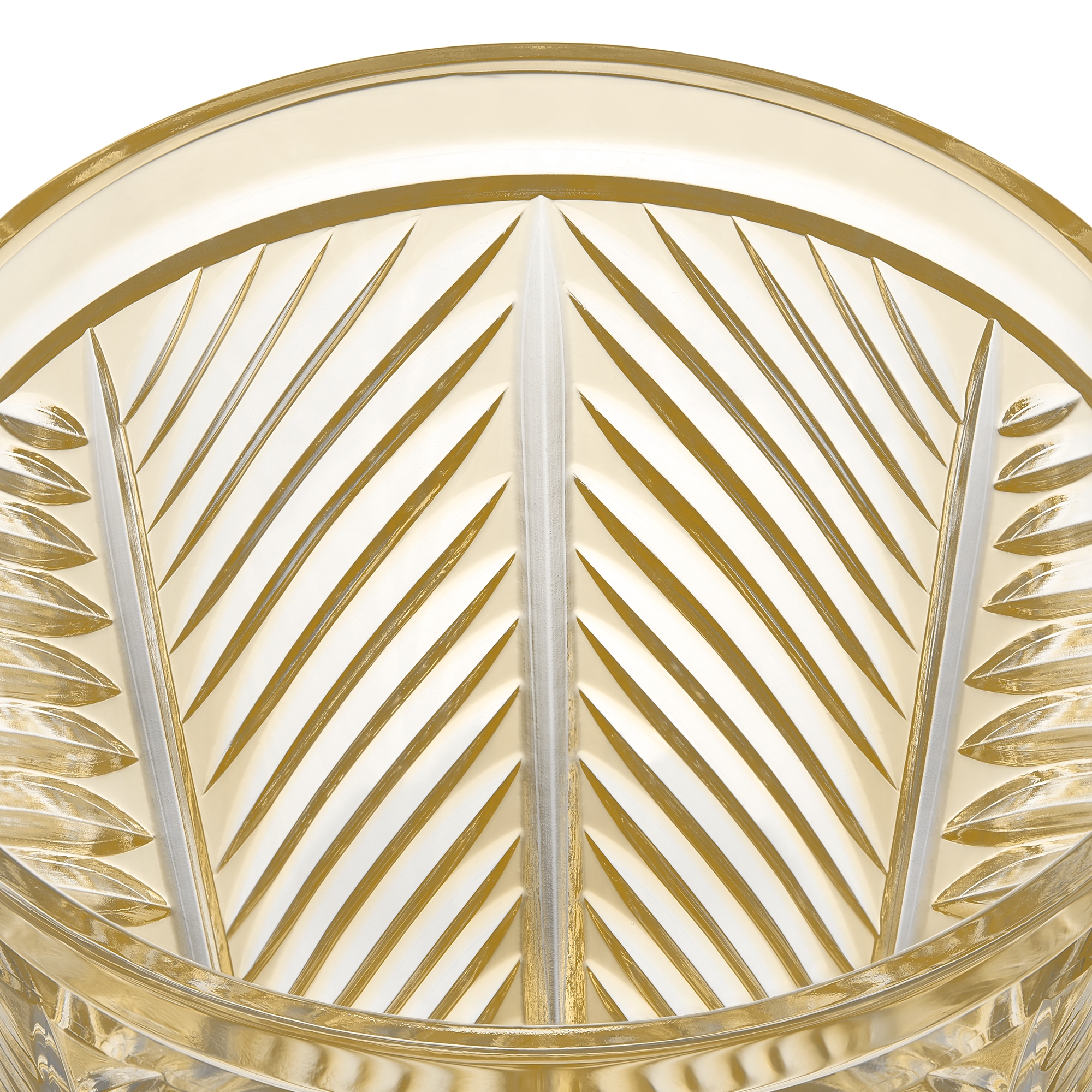 Water Glass Chevrons, Amber-Colored E09