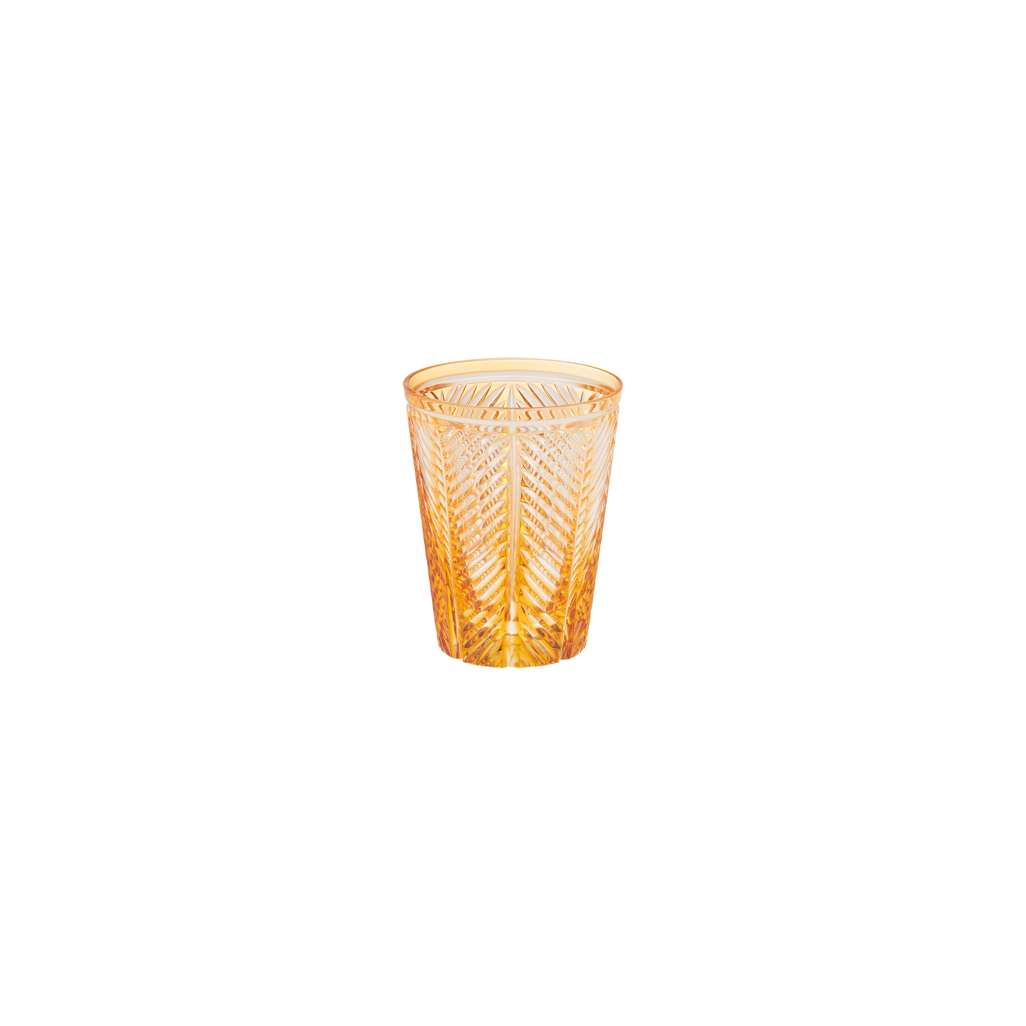 Water Glass Apricot Orange Crystal with Chevrons Motif | DIOR US