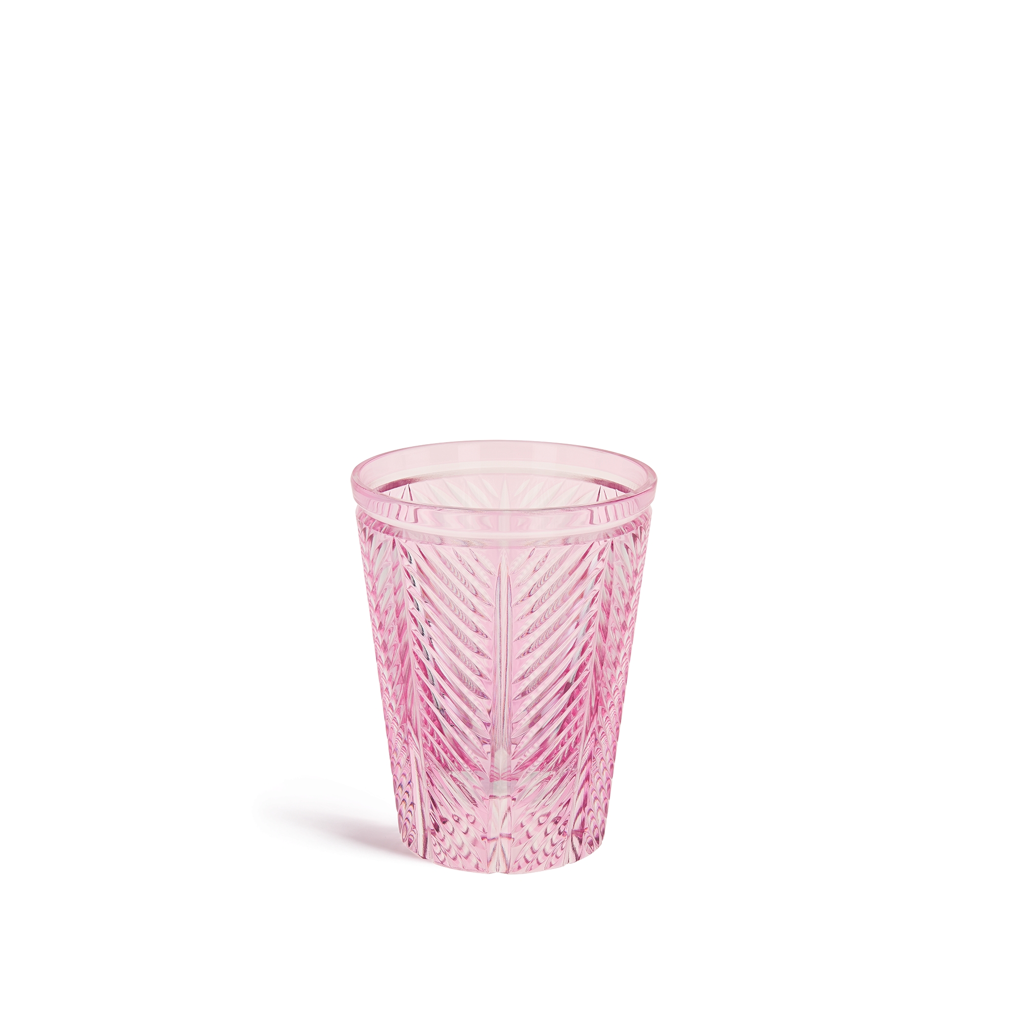Verre à eau Chevrons, rose E01