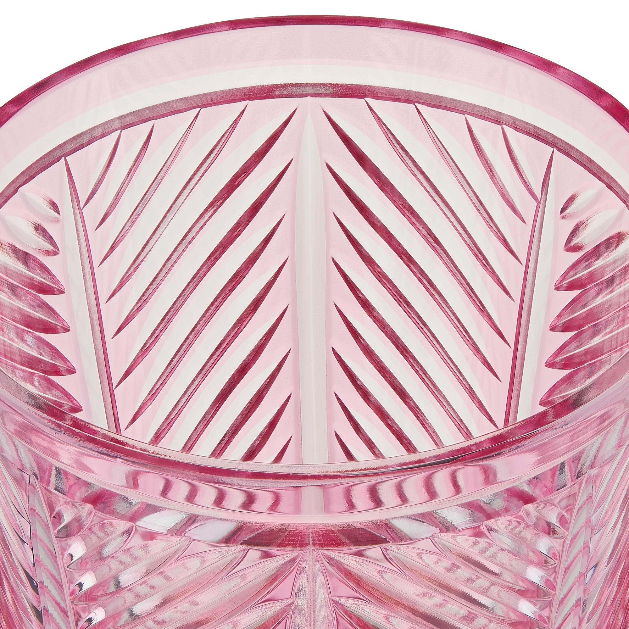 Waterglas Chevronmotief, roze E09