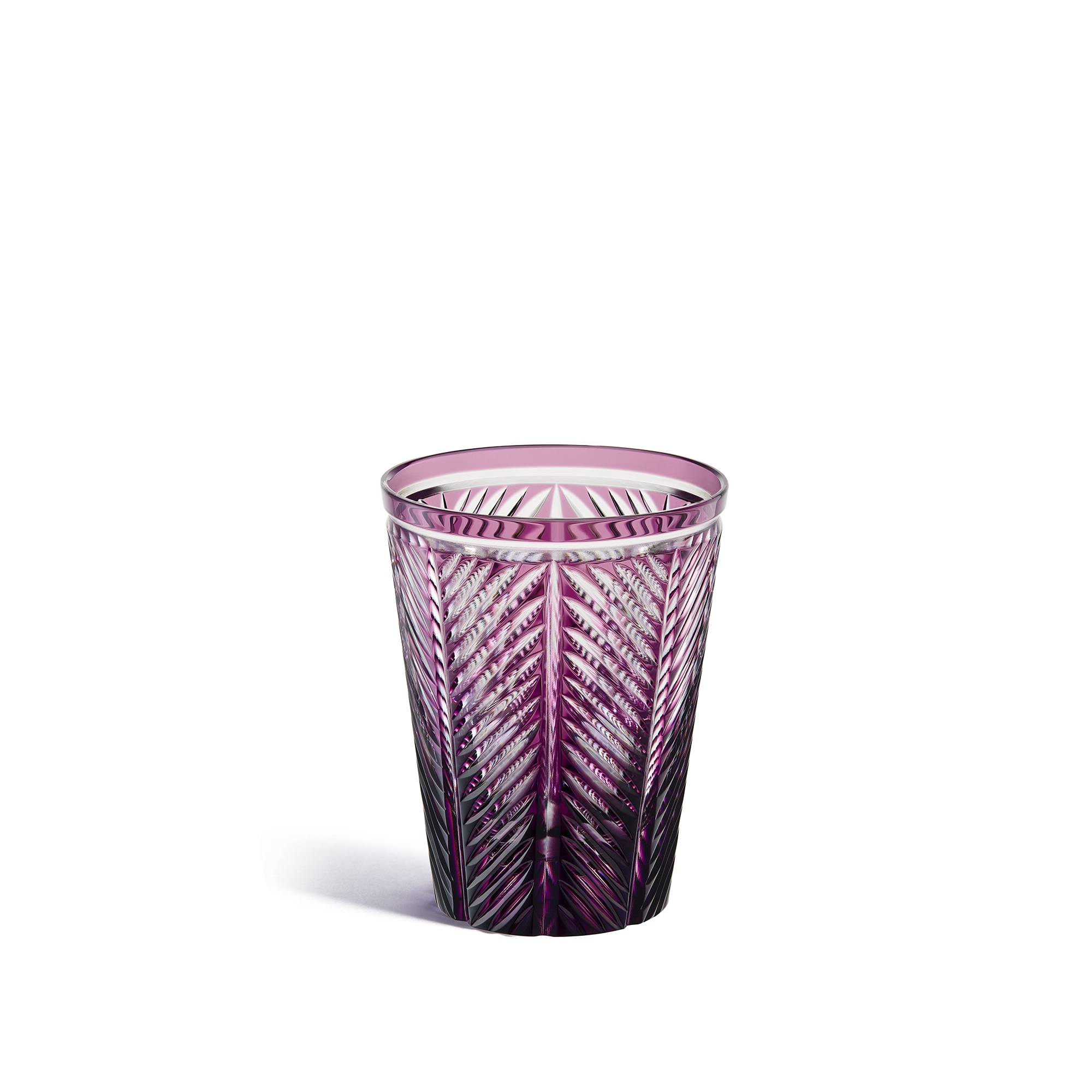 Verre à eau Chevrons, violet E01