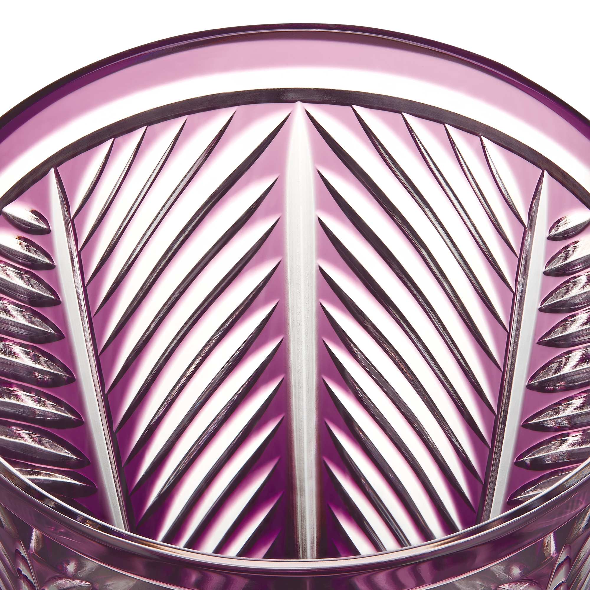Water Glass Chevrons, Purple E09
