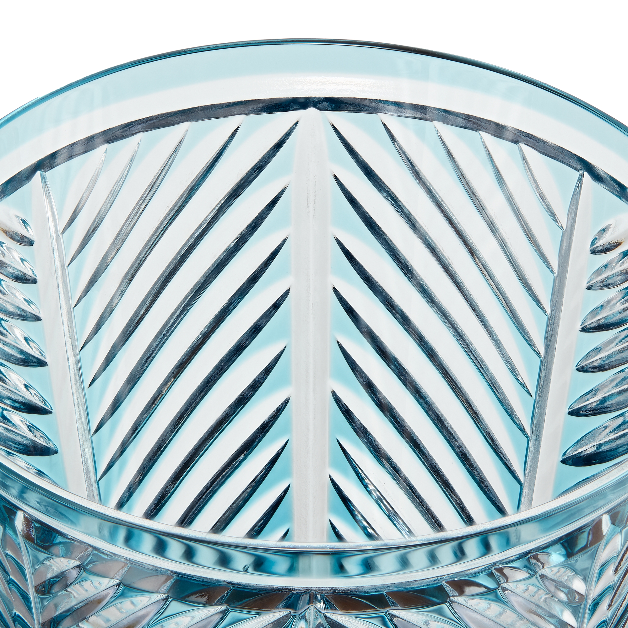 Water Glass Chevrons, Aquamarine E09